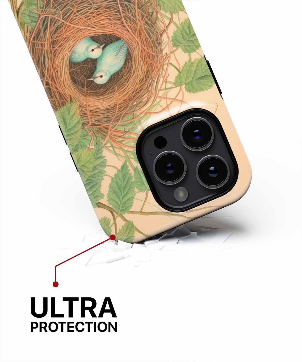 Cozy Nesting Birds in a Green Haven iPhone case Case Cazify - Delivery Canada