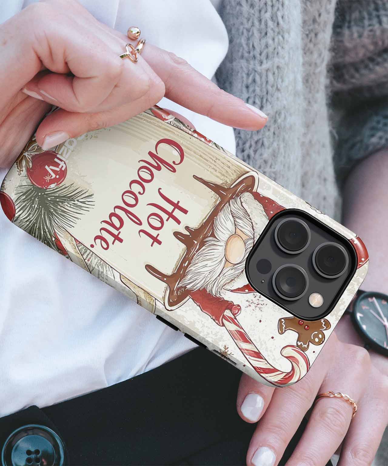 Cozy Santa Sipping Hot Chocolate iPhone case Case Cazify - Delivery Canada