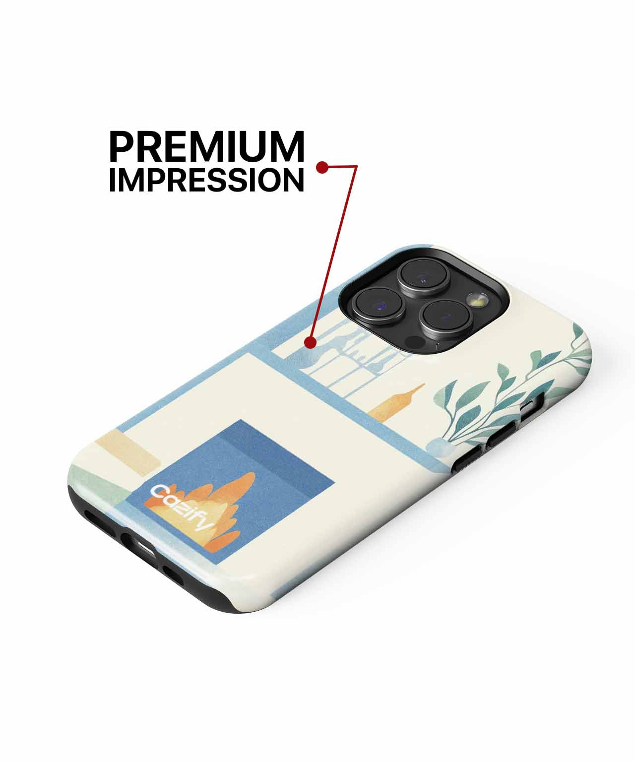 Cozy Warm Hearth with Decorative Plants iPhone case Case Cazify - Delivery Canada