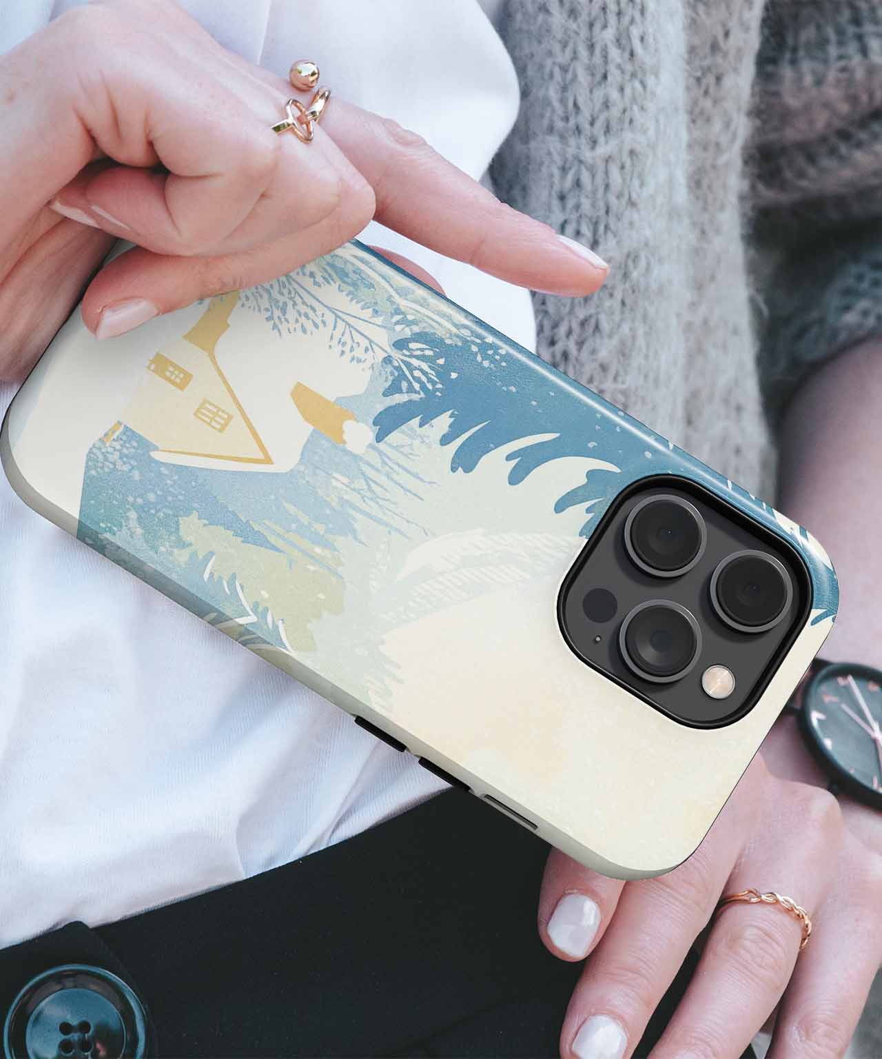 Cozy Winter Retreat in Snowy Bliss iPhone case Case Cazify - Delivery Canada