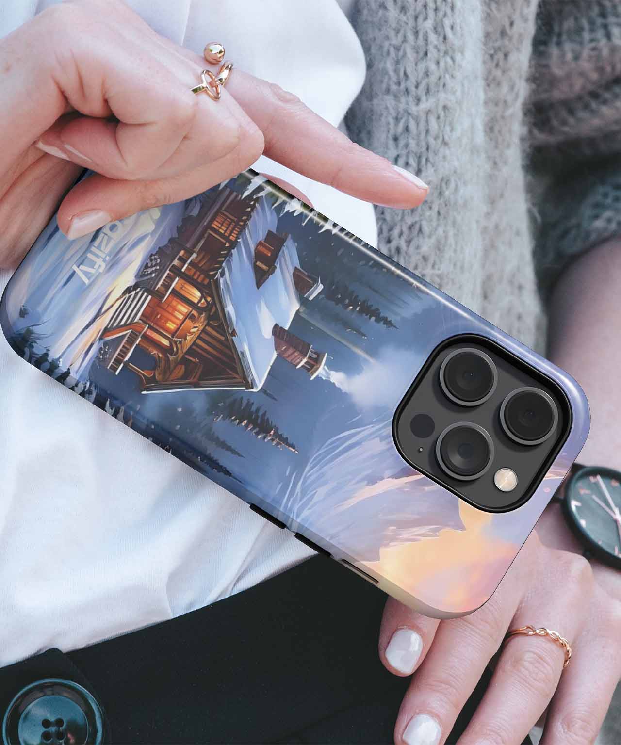 Cozy Winter Wonderland Cabin Escape iPhone case Case Cazify - Delivery Canada