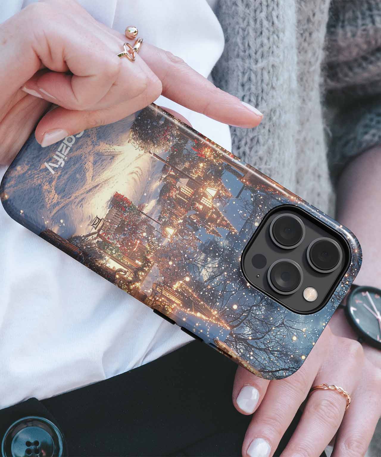 Cozy Winter Wonderland Sparkling Dream iPhone case Case Cazify - Delivery Canada