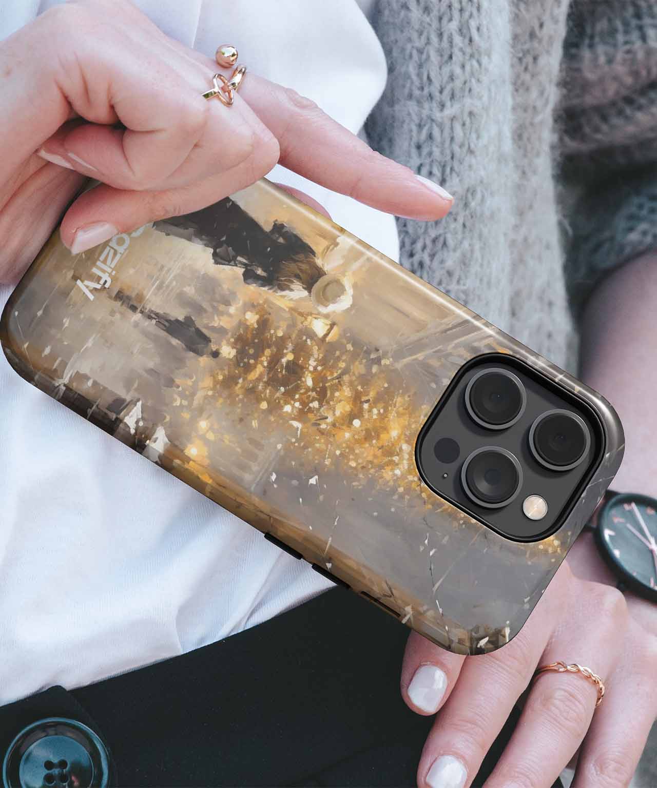 Cozy Winter Wonderland with Sparkling Lights iPhone case Case Cazify - Delivery Canada