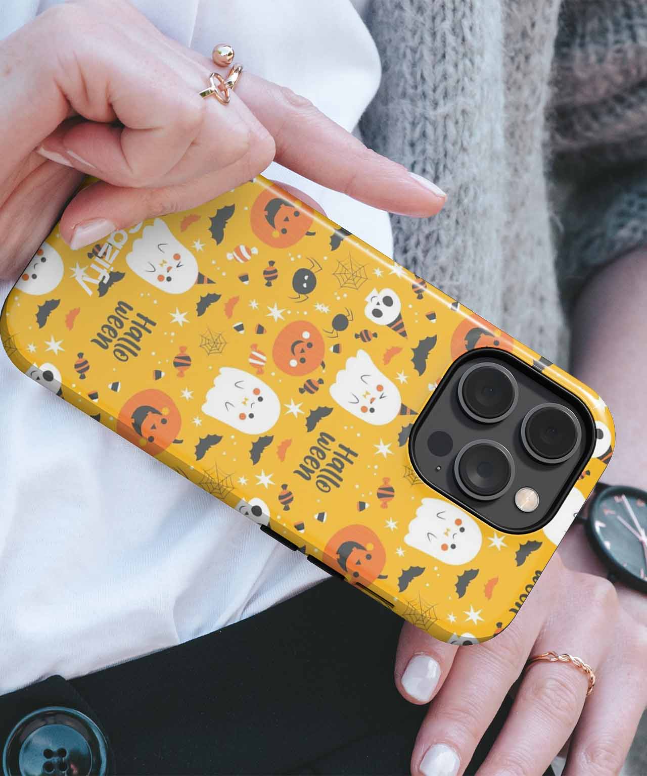 Creepy Cute Halloween Fun Pattern iPhone case Case Cazify - Delivery Canada