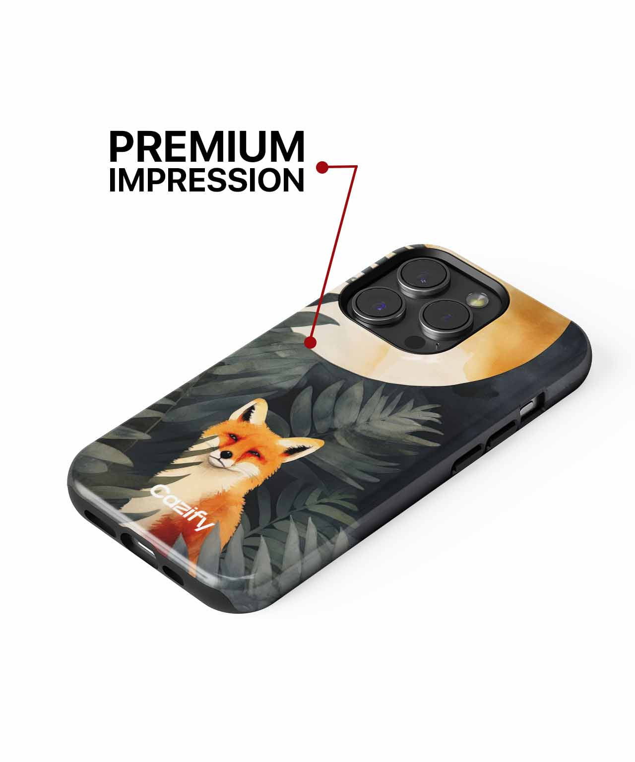 Curious Fox in Nighttime Jungle iPhone case Case Cazify - Delivery Canada