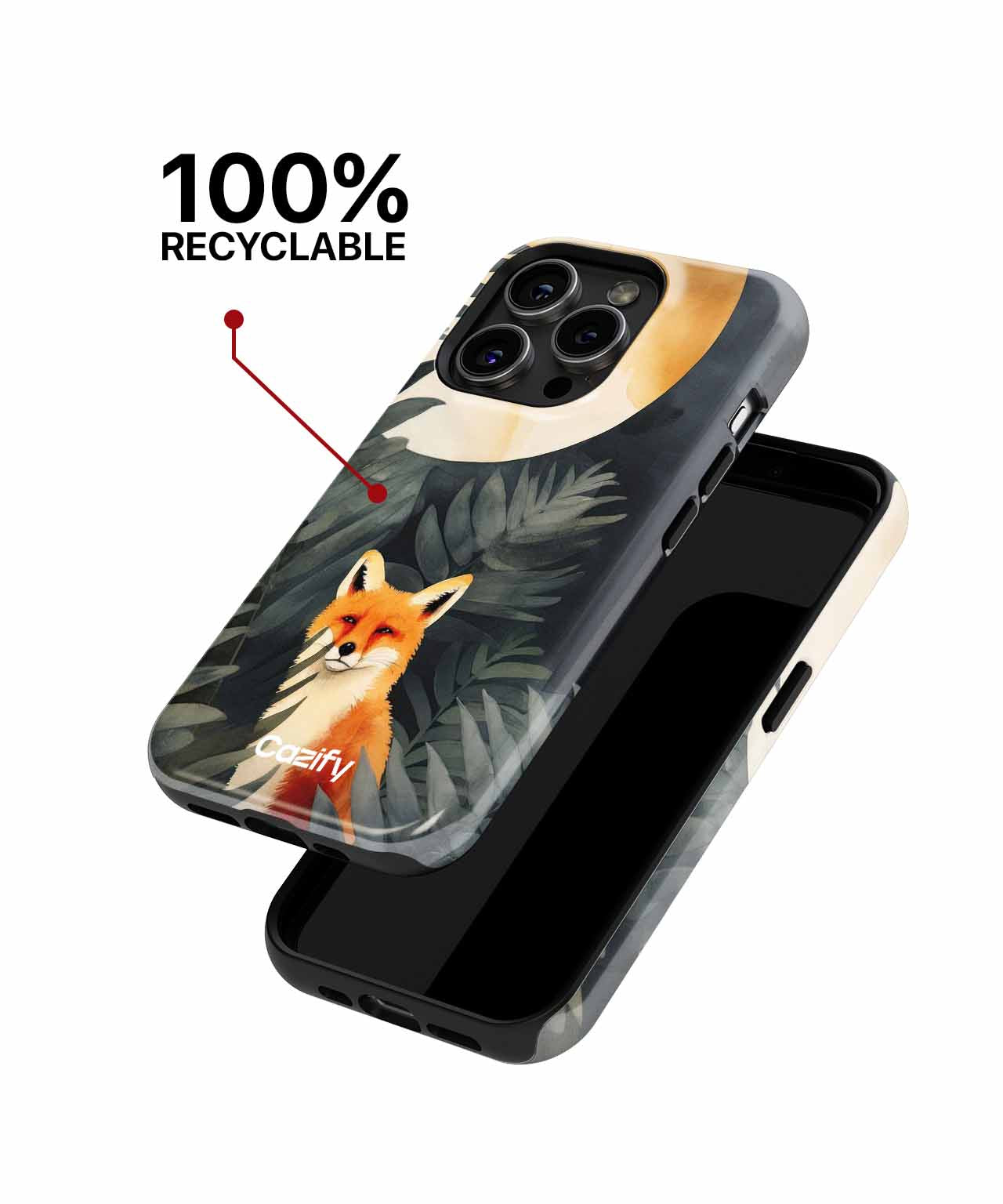 Curious Fox in Nighttime Jungle iPhone case Case Cazify - Delivery Canada