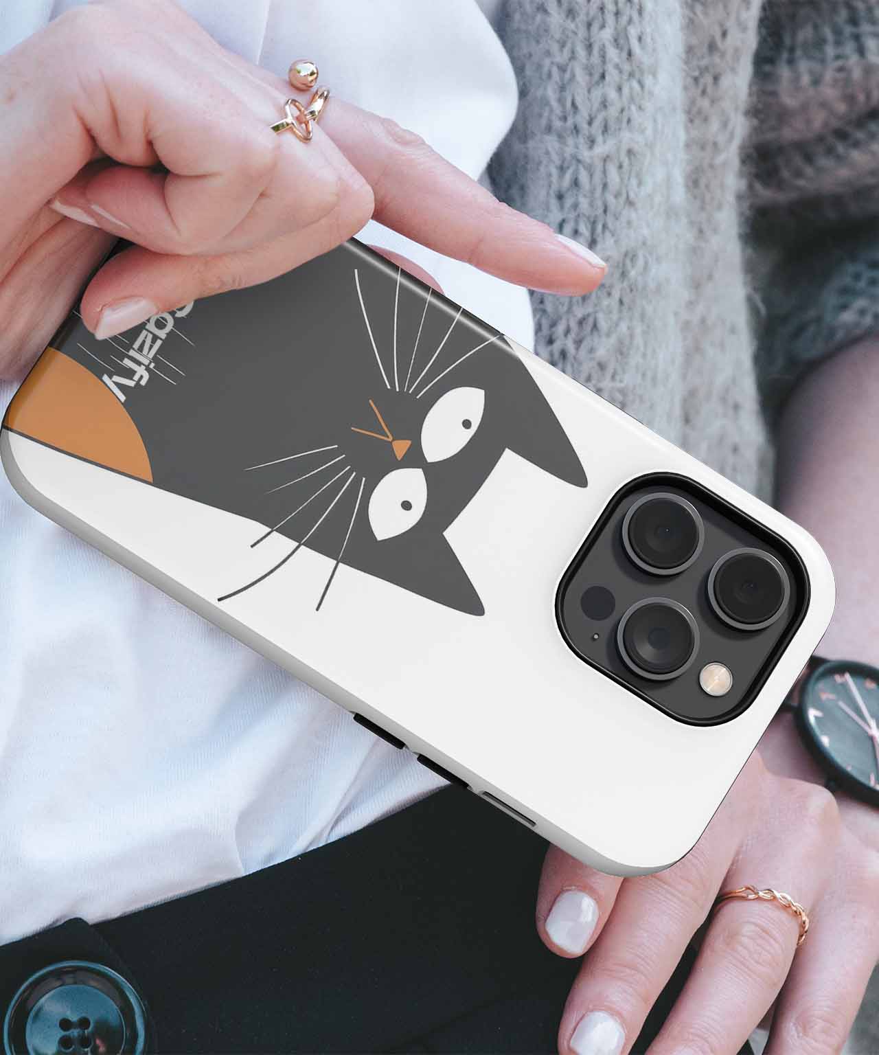 Curiously Quizzical Cat With Attitude iPhone case Case Cazify - Delivery Canada