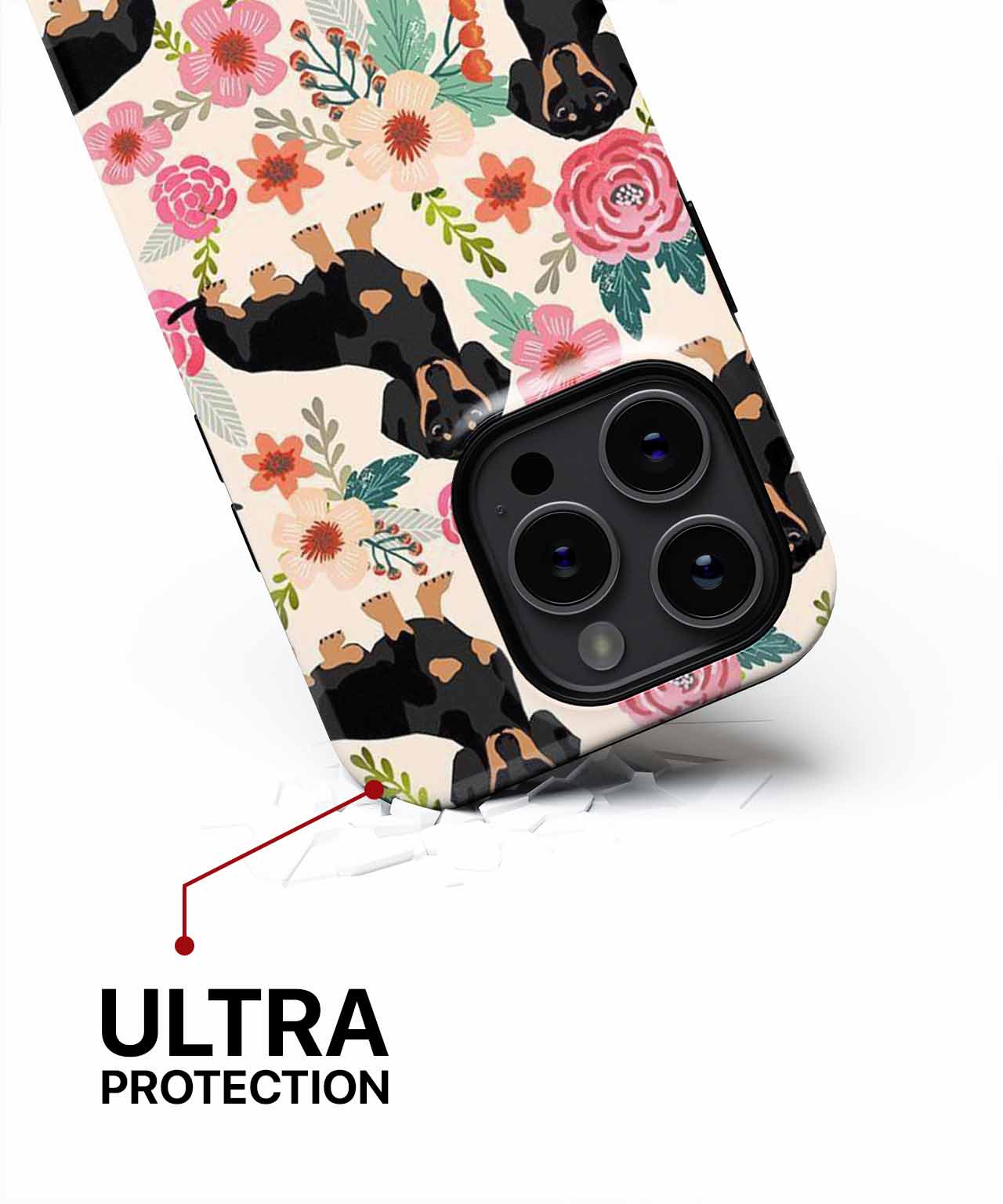 Dachshund Delight in a Floral Paradise iPhone case Case Cazify - Delivery Canada