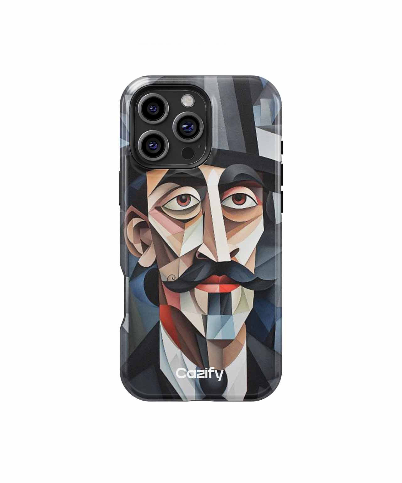 Dapper Mustache Man in Abstract Art iPhone case Case Cazify - Delivery Canada