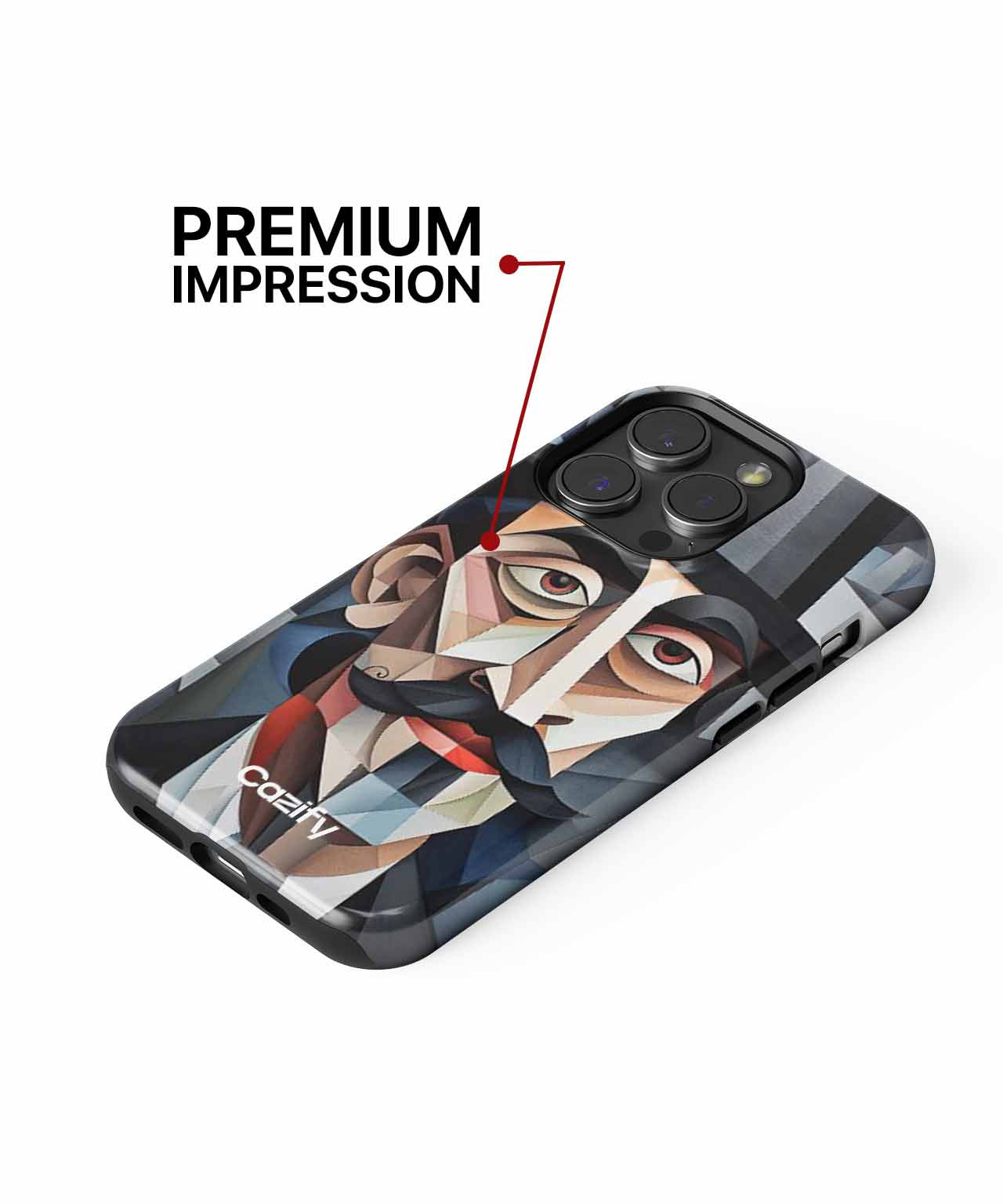 Dapper Mustache Man in Abstract Art iPhone case Case Cazify - Delivery Canada