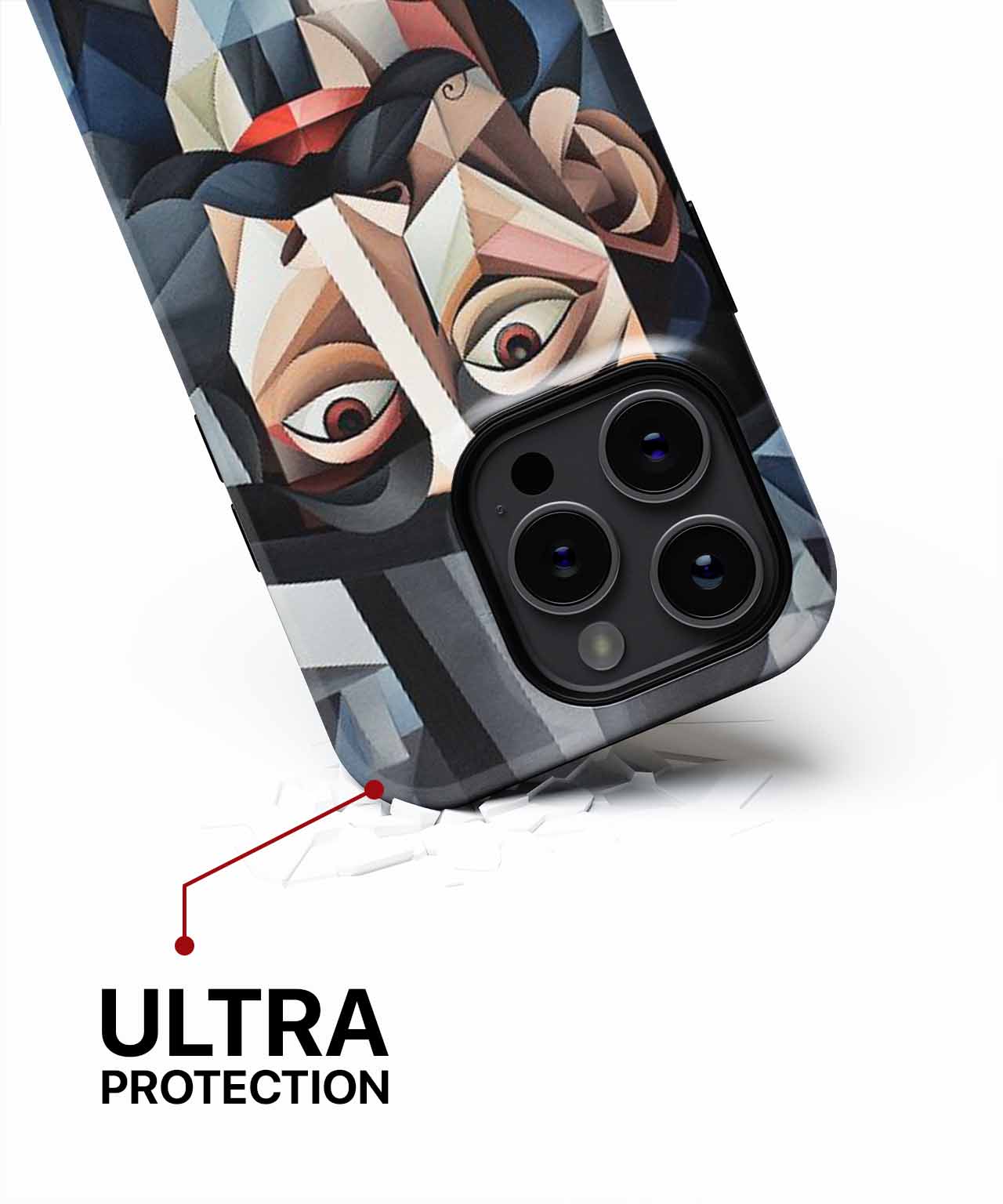 Dapper Mustache Man in Abstract Art iPhone case Case Cazify - Delivery Canada