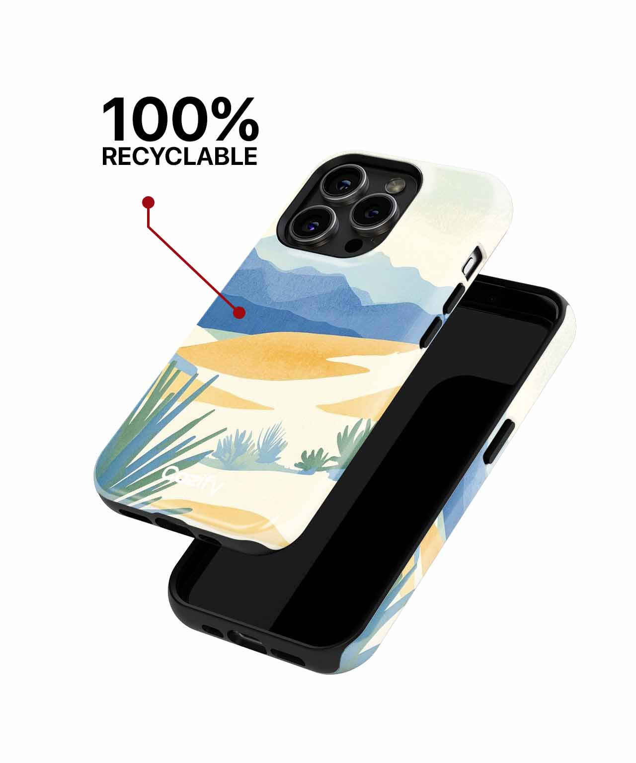 Desert Dreamscape with Colorful Cacti iPhone case Case Cazify - Delivery Canada