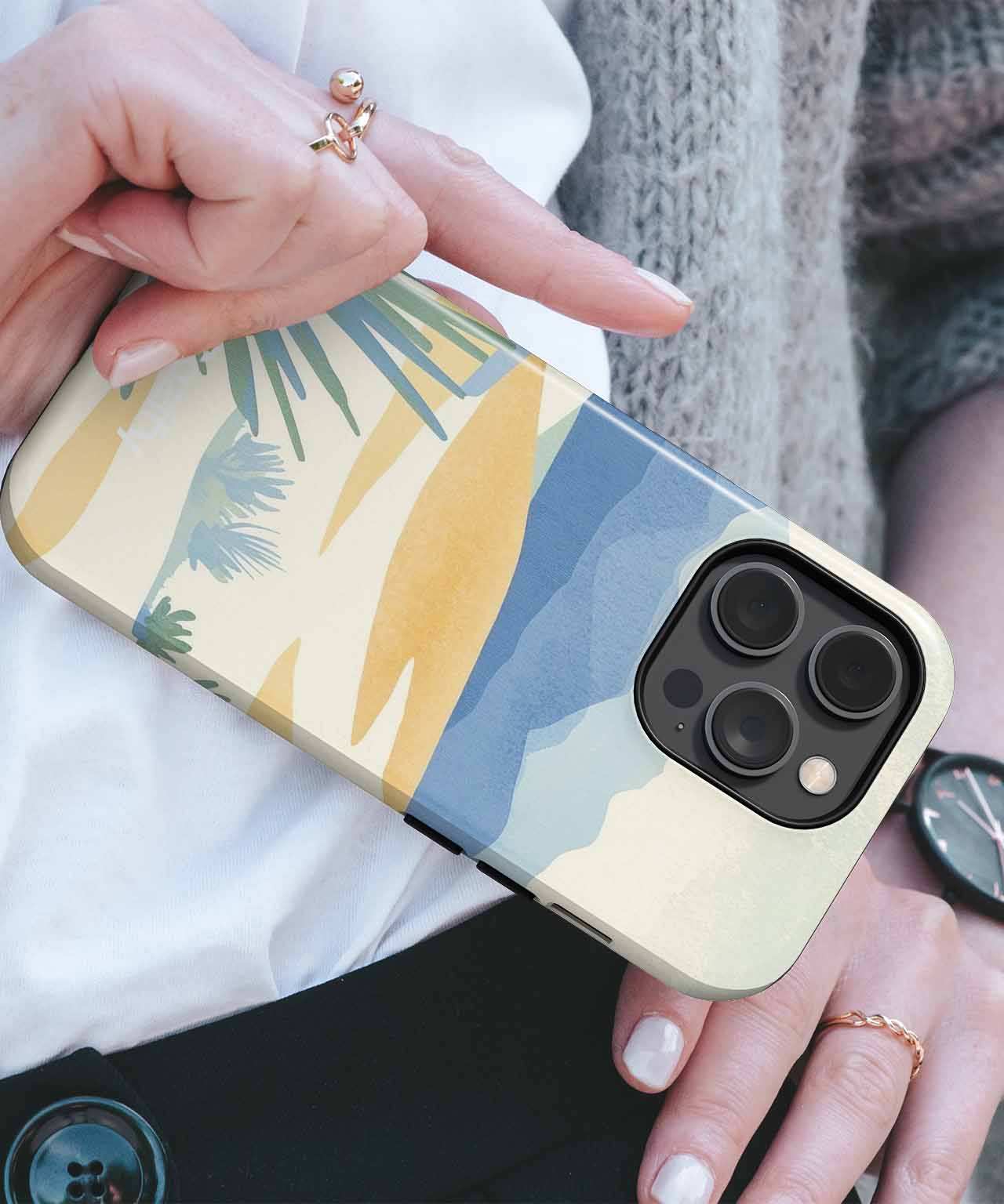 Desert Dreamscape with Colorful Cacti iPhone case Case Cazify - Delivery Canada