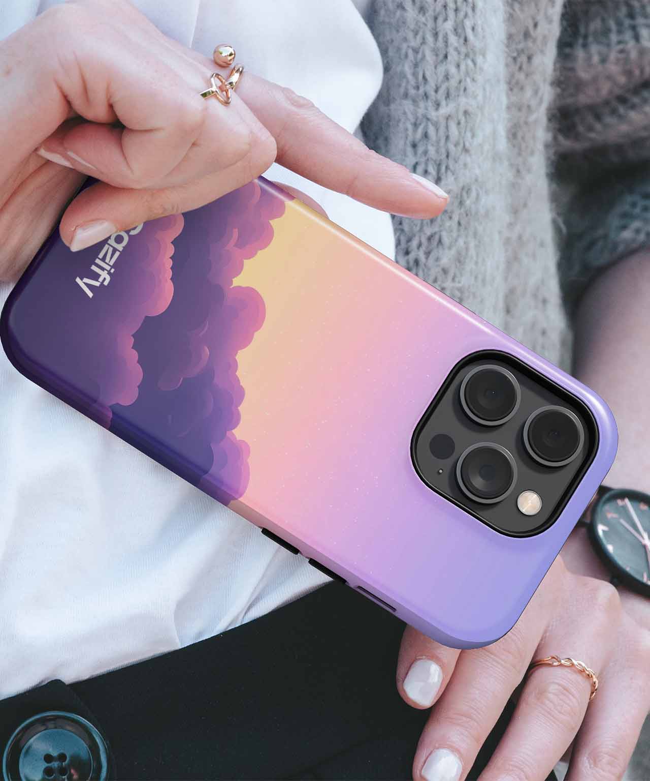 Dreamy Colorful Sky Dance iPhone case Case Cazify - Delivery Canada