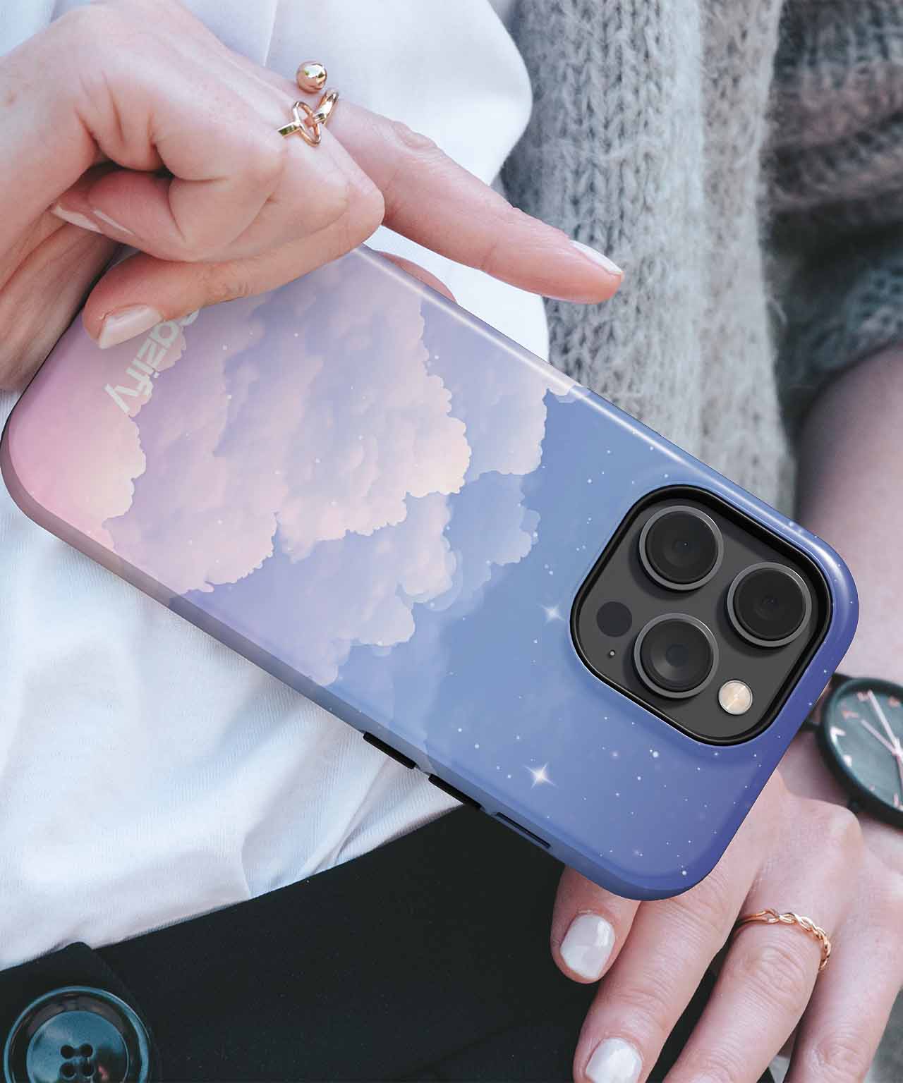 Dreamy Cotton Candy Clouds in the Sky iPhone case Case Cazify - Delivery Canada