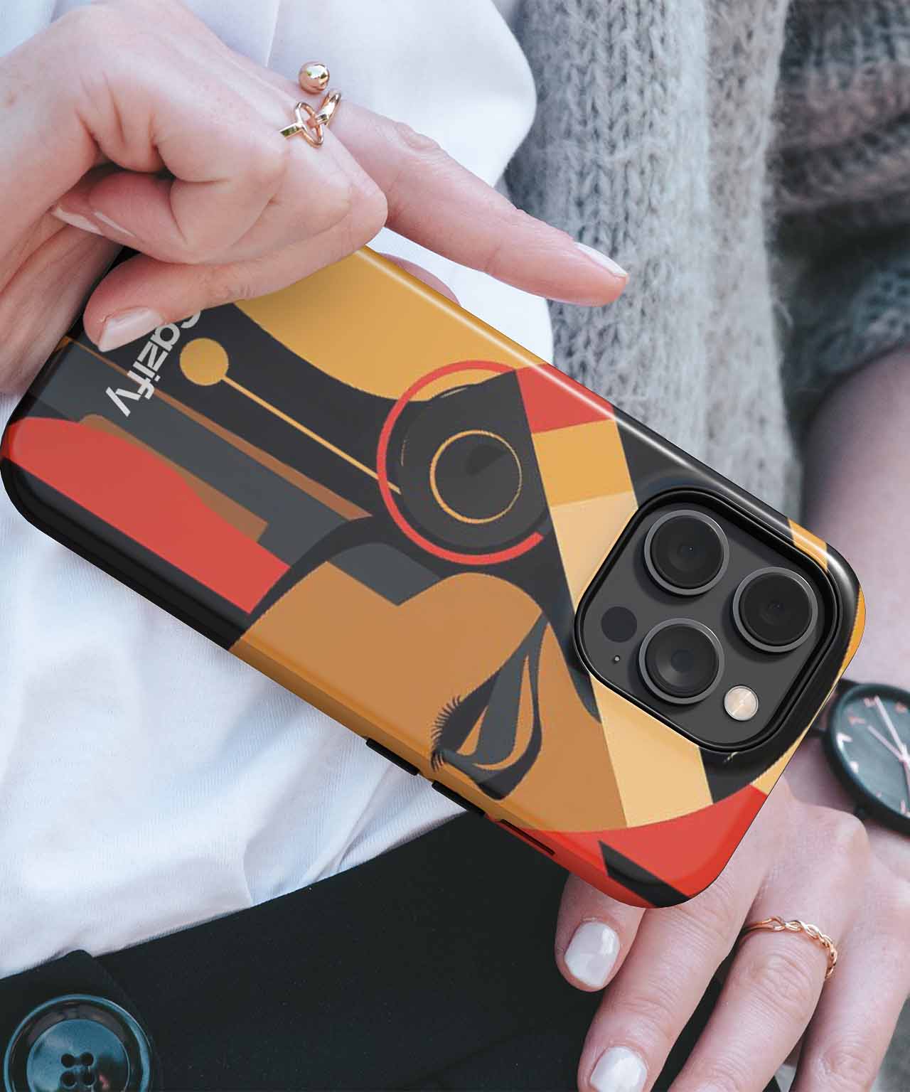 Elegant African Queen in Vibrant Colors iPhone case Case Cazify - Delivery Canada