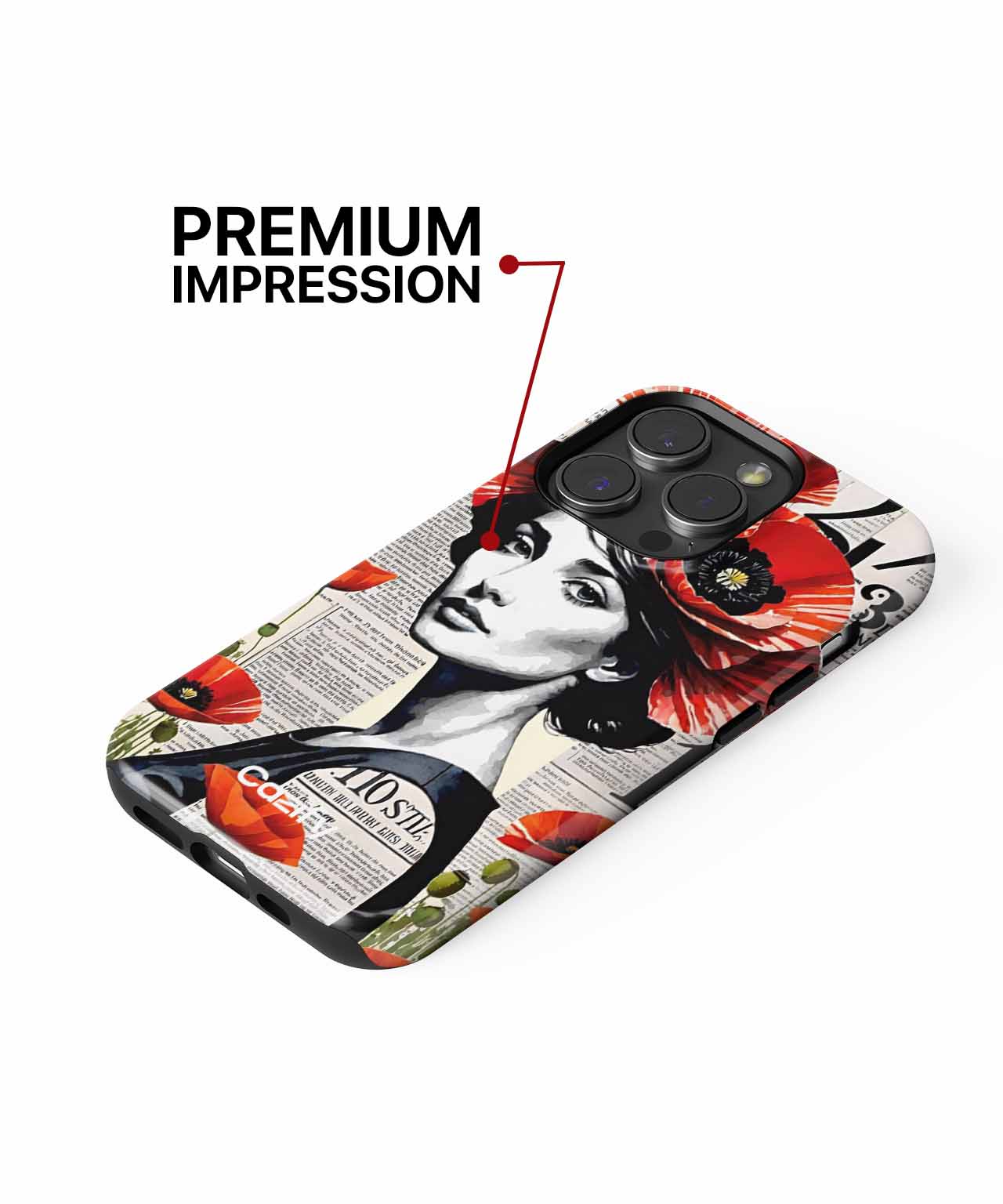 Elegant Lady in a Poppy Paradise iPhone case Case Cazify - Delivery Canada