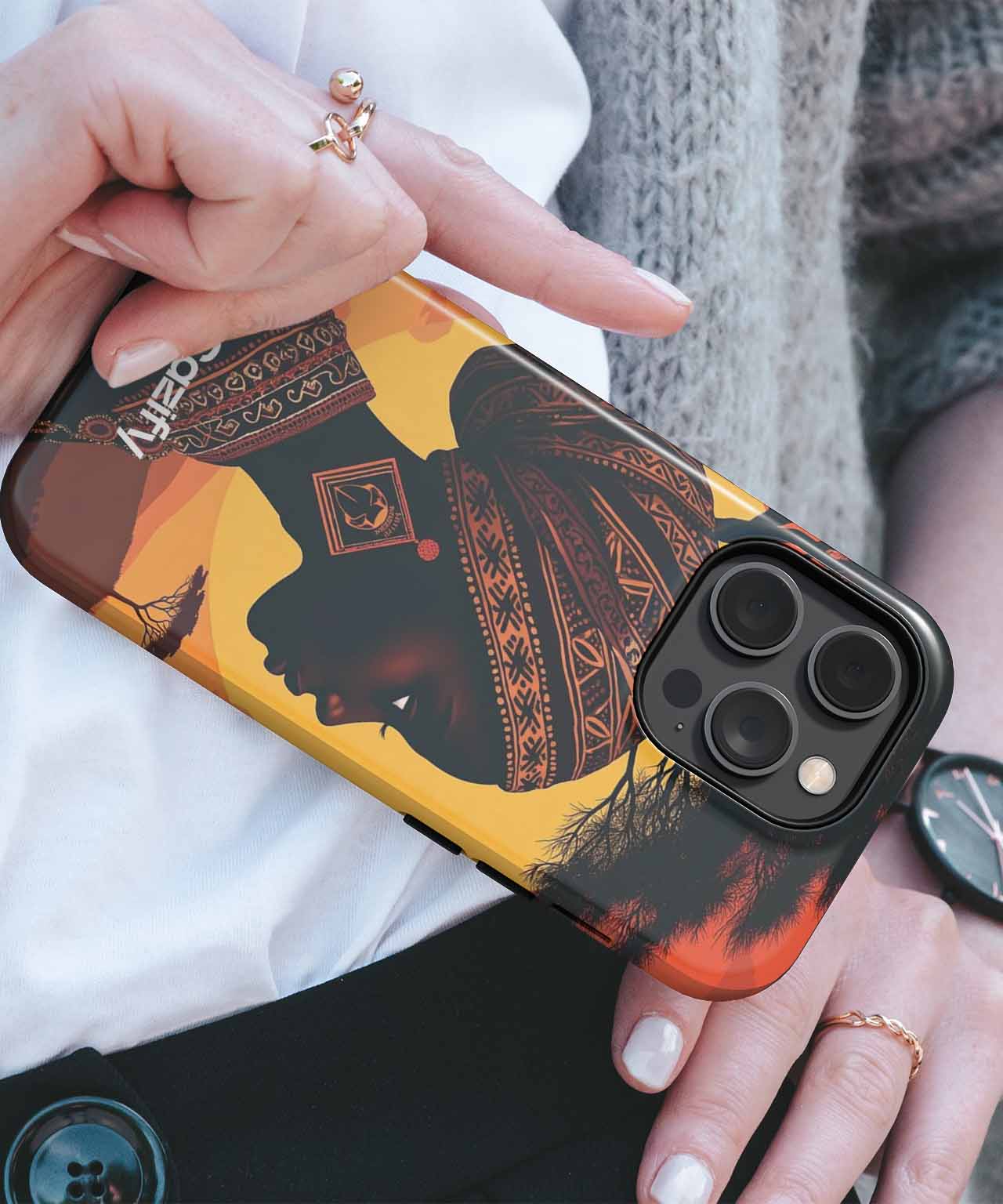 Elegant Sunset Queen in Silhouette iPhone case Case Cazify - Delivery Canada