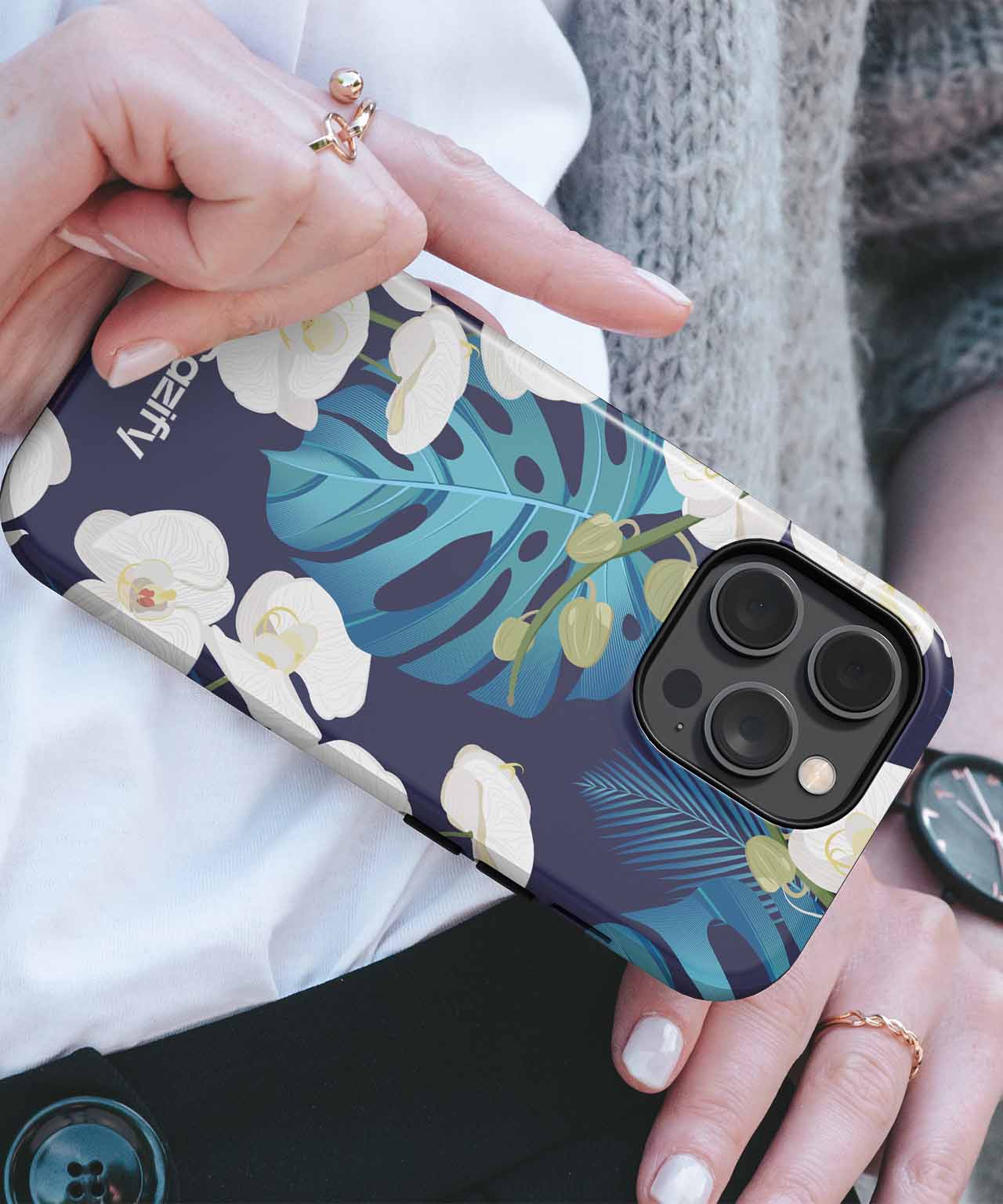 Elegant Tropical Orchid Paradise iPhone case Case Cazify - Delivery Canada