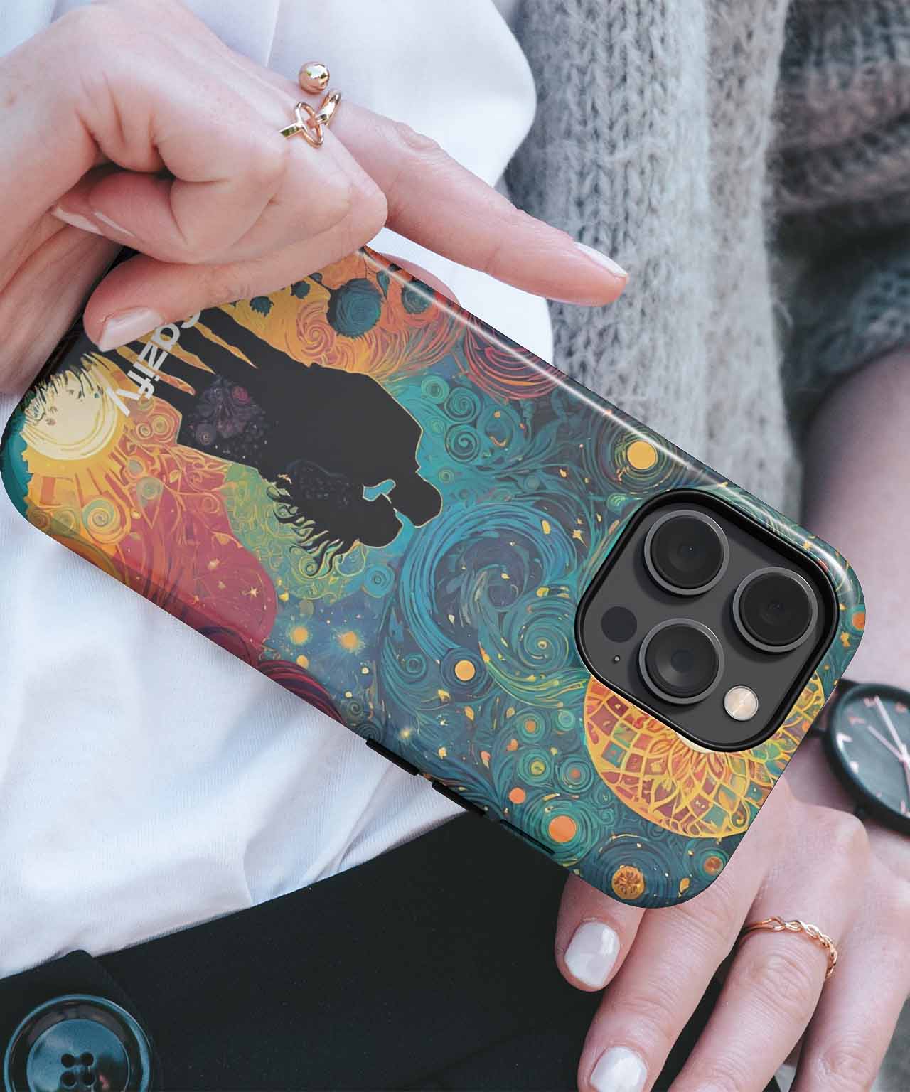 Ethereal Love Under Cosmic Colors iPhone case Case Cazify - Delivery Canada