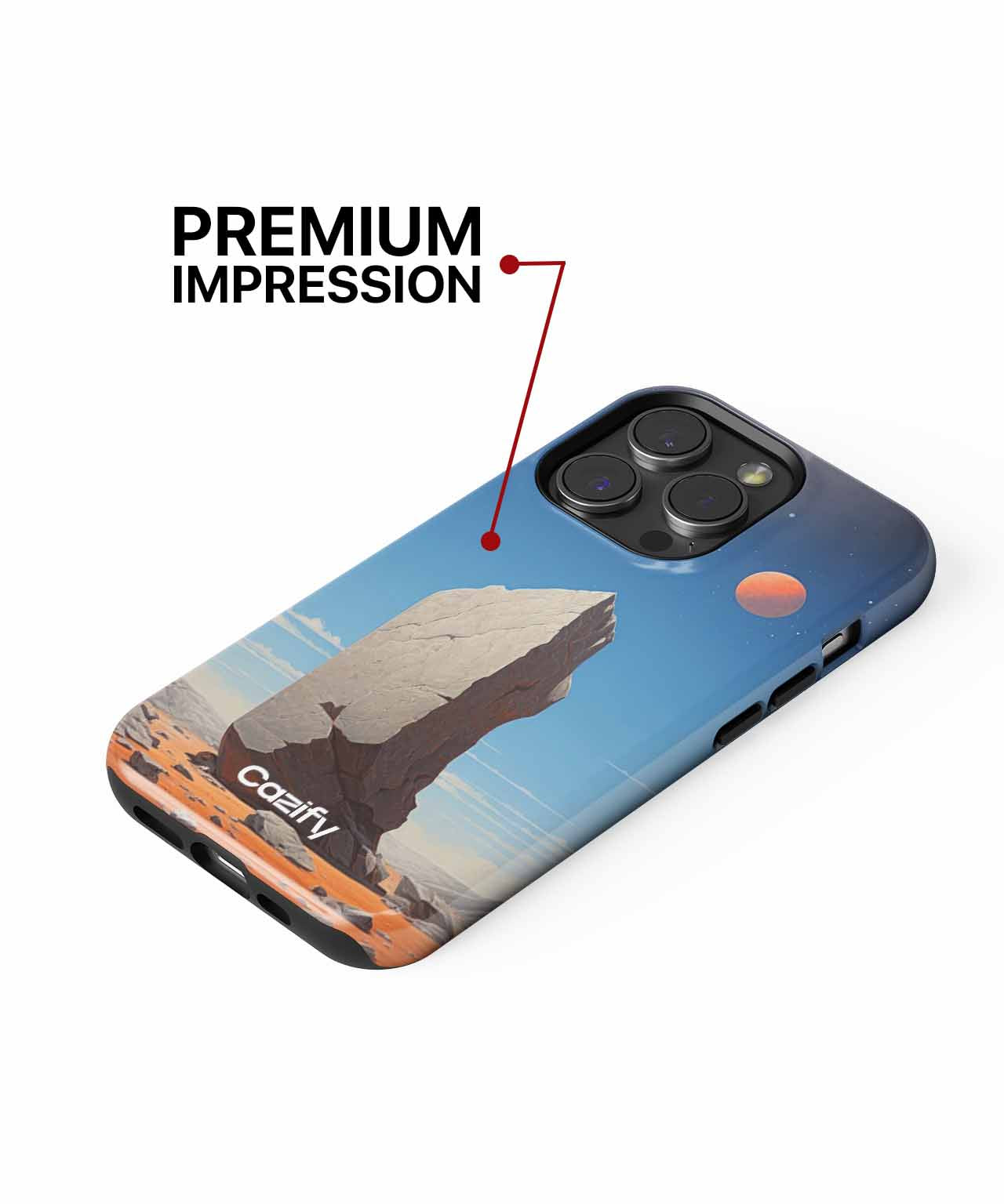 Ethereal Rock Standing Proud Under Stars iPhone case Case Cazify - Delivery Canada
