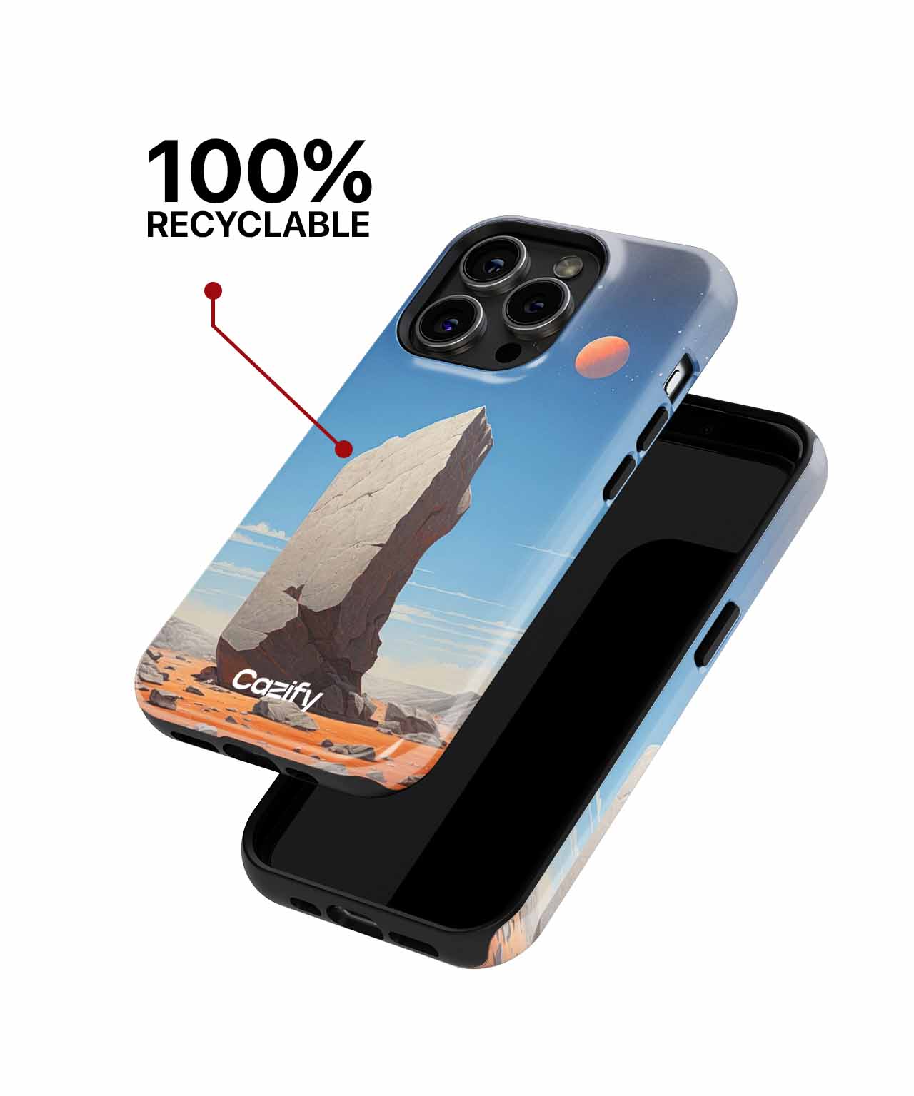 Ethereal Rock Standing Proud Under Stars iPhone case Case Cazify - Delivery Canada
