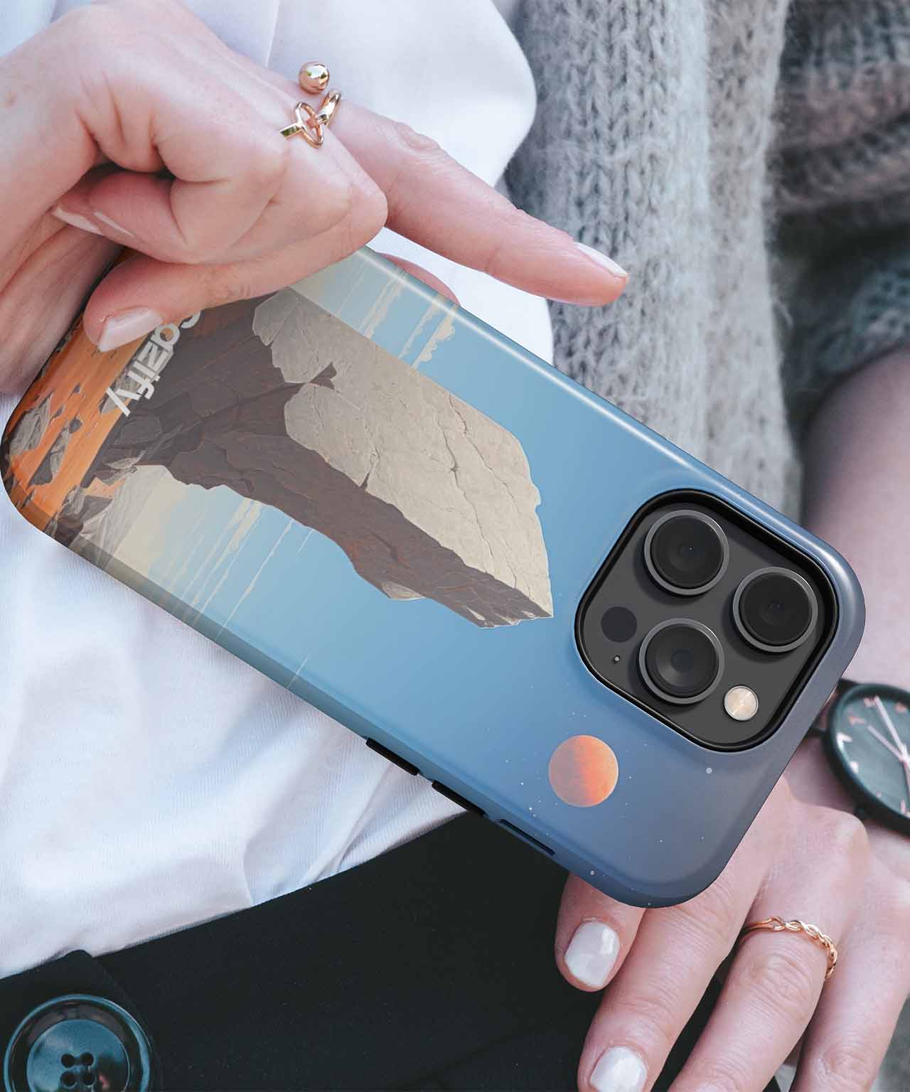 Ethereal Rock Standing Proud Under Stars iPhone case Case Cazify - Delivery Canada
