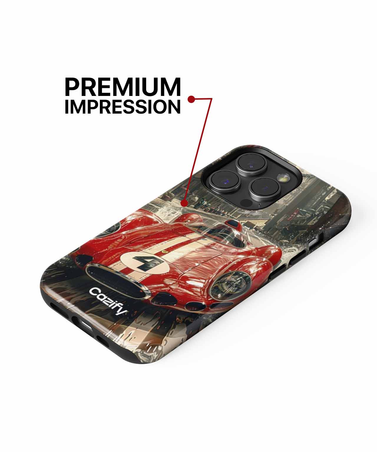 Fastest Red Racer Splashes Through Town iPhone case Case Cazify - Delivery Canada