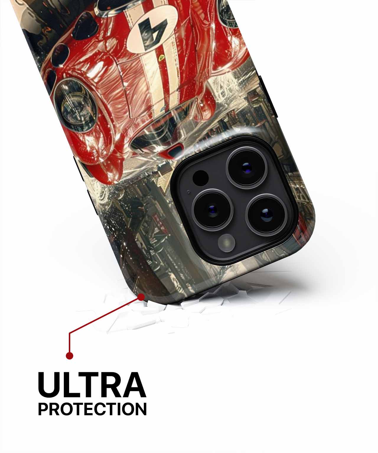 Fastest Red Racer Splashes Through Town iPhone case Case Cazify - Delivery Canada