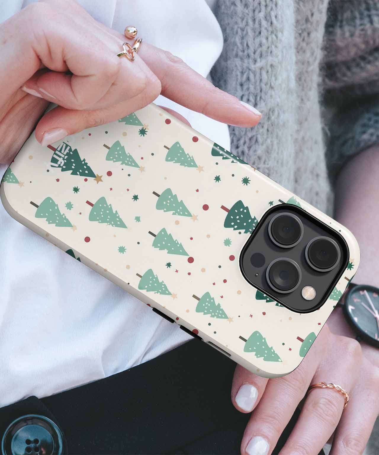 Festive Enchanted Forest of Trees iPhone case Case Cazify - Delivery Canada