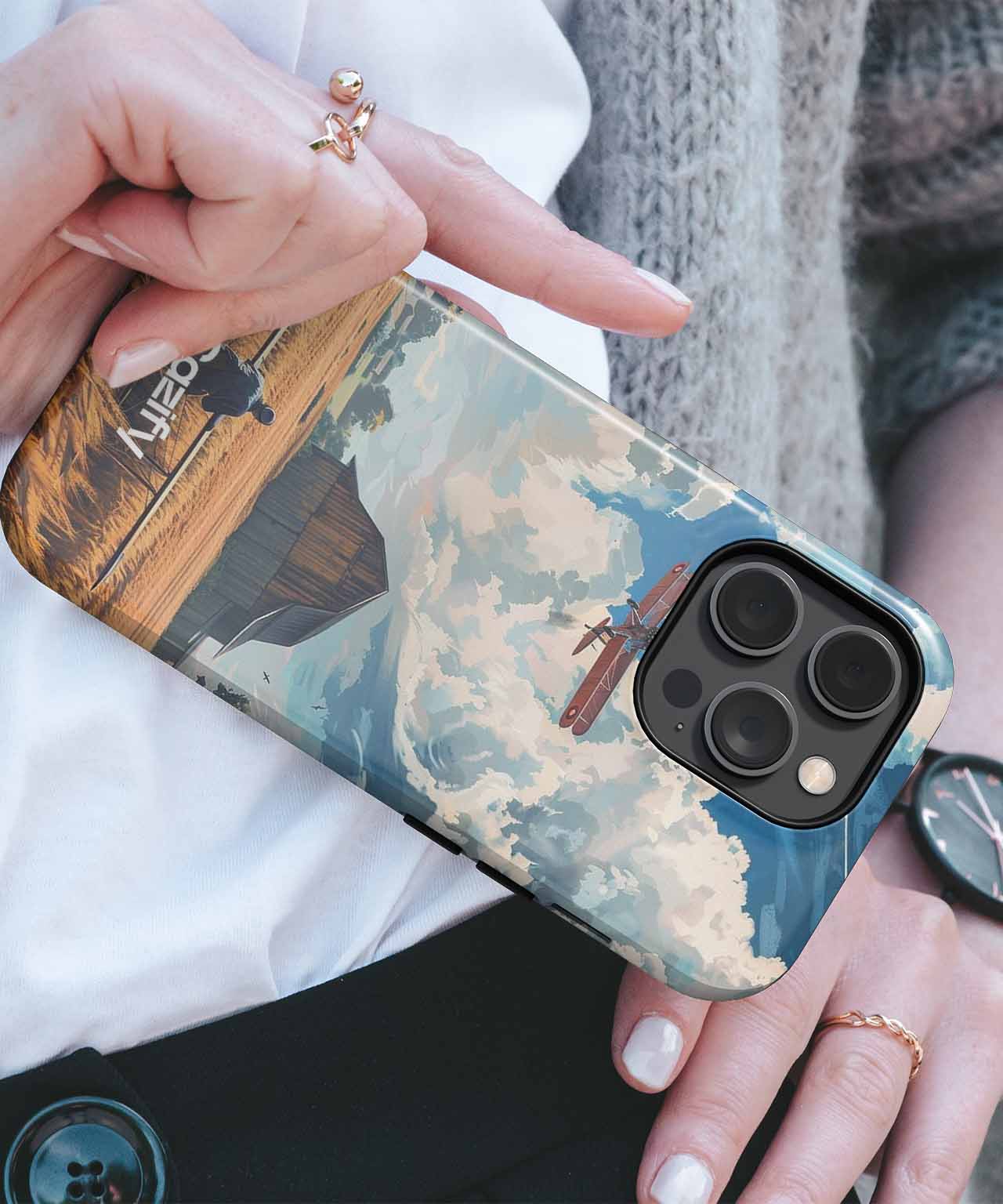 Fields of Dreams with Vintage Planes iPhone case Case Cazify - Delivery Canada