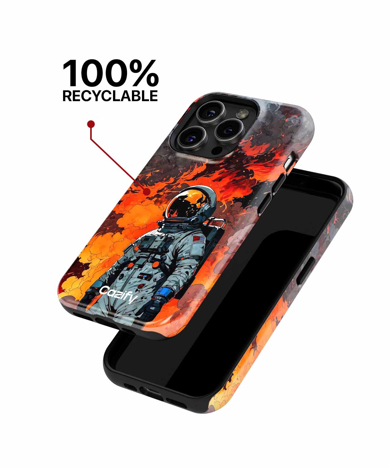Fiery Space Walk in Chaos iPhone case Case Cazify - Delivery Canada
