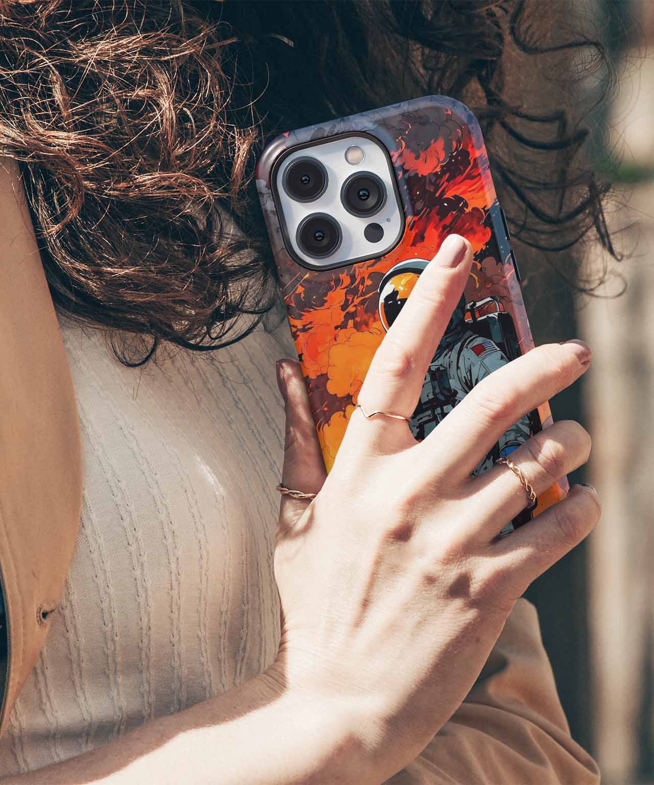 Fiery Space Walk in Chaos iPhone case Case Cazify - Delivery Canada