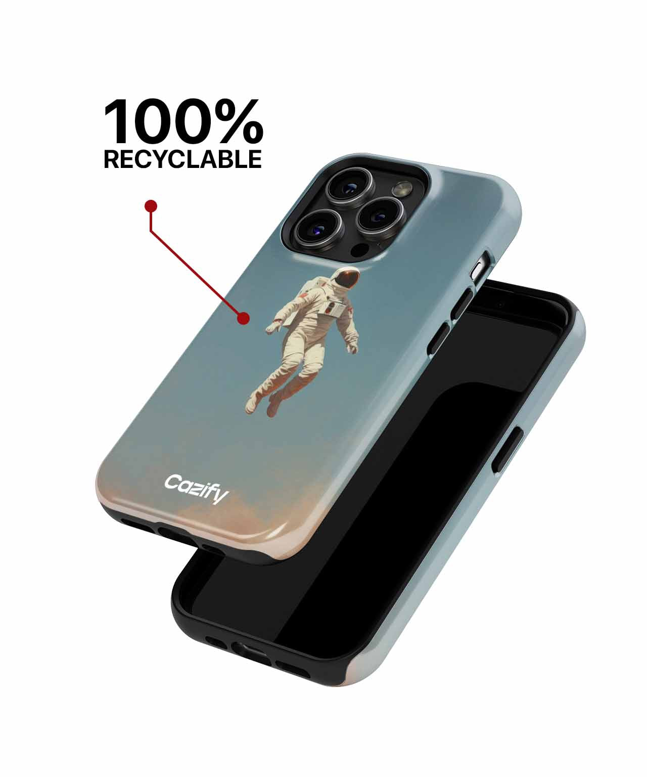 Floating Astronaut in a Dreamy Sky iPhone case Case Cazify - Delivery Canada
