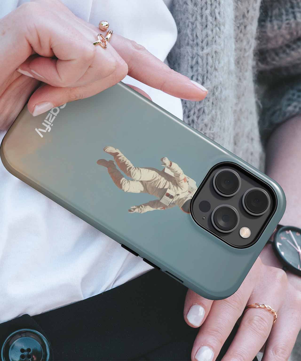 Floating Astronaut in a Dreamy Sky iPhone case Case Cazify - Delivery Canada