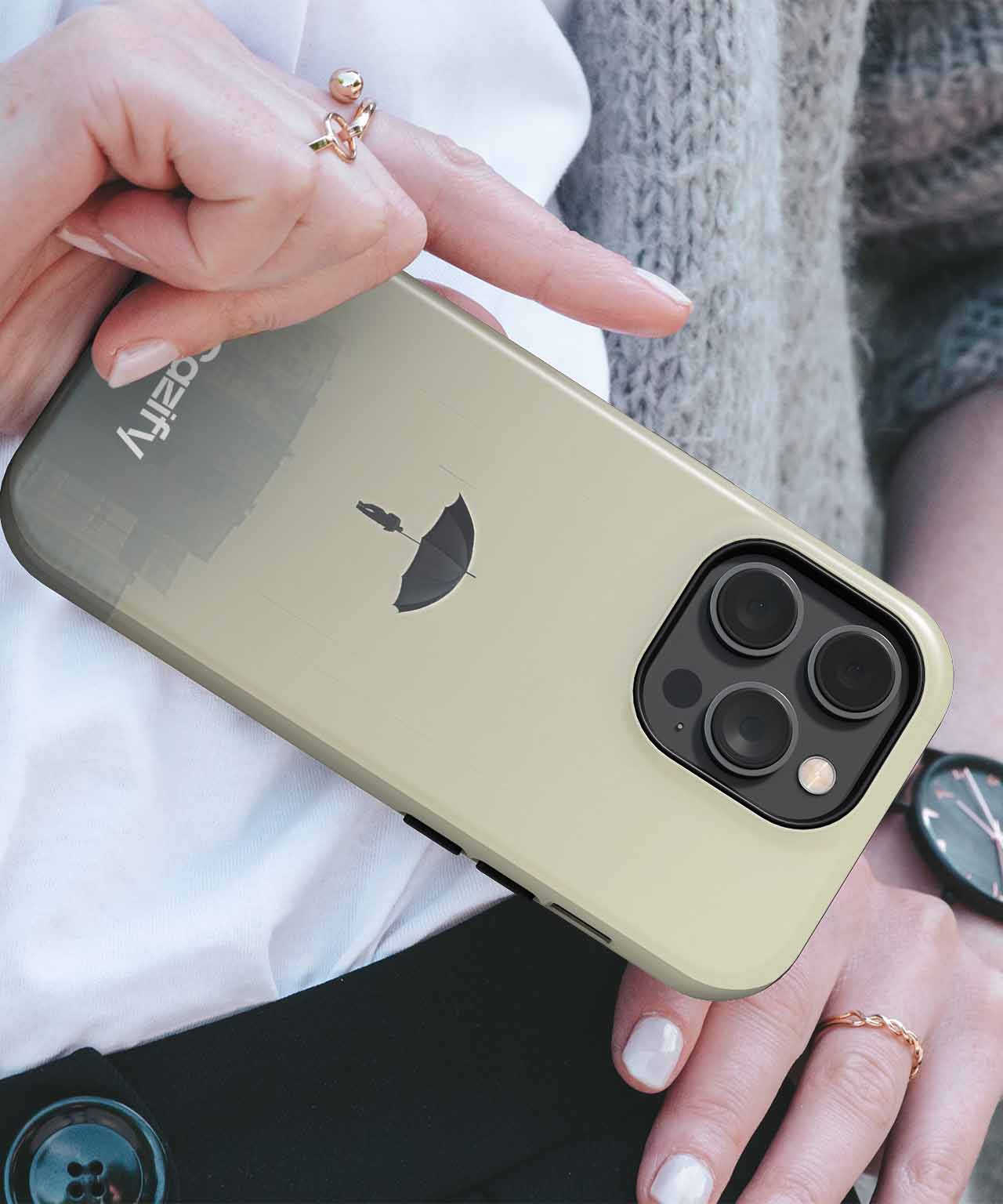 Floating Umbrella in Foggy Skies iPhone case Case Cazify - Delivery Canada