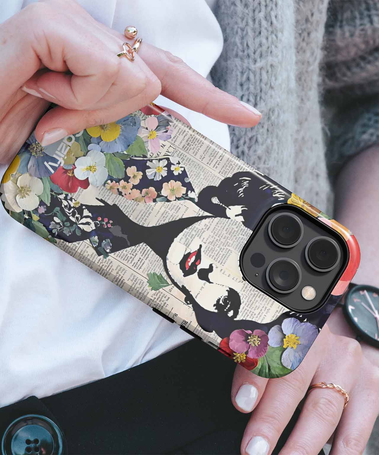 Floral Fashionista with Vintage Vibes iPhone case Case Cazify - Delivery Canada