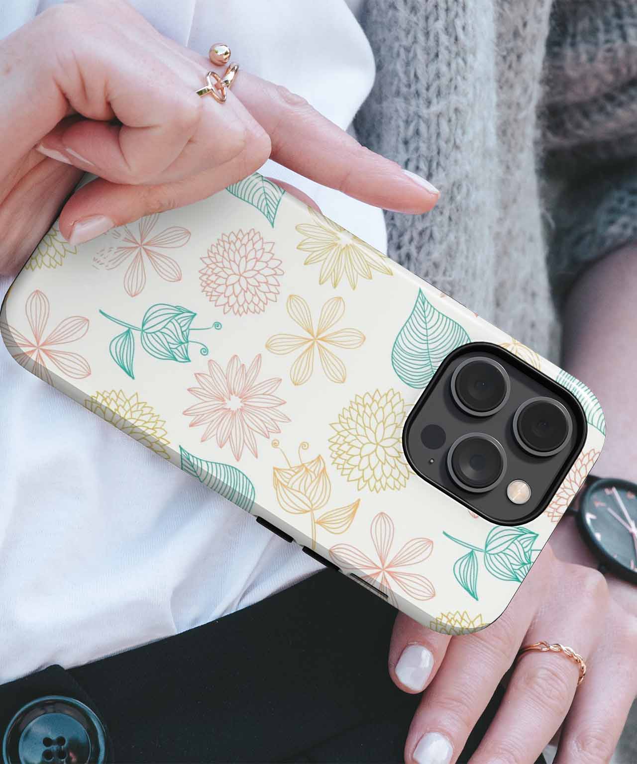 Floral Whimsy in Pastel Wonderland iPhone case Case Cazify - Delivery Canada