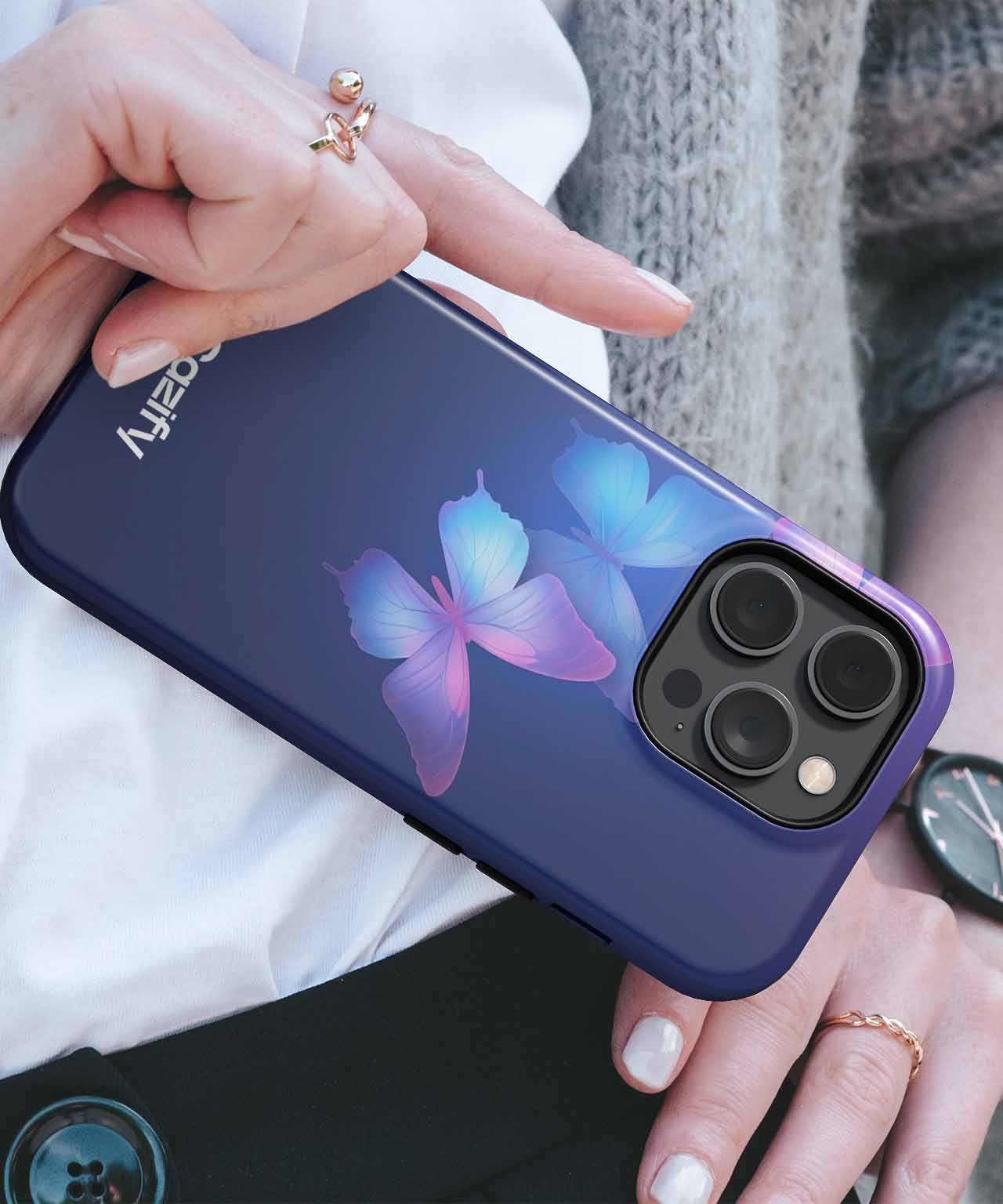 Fluttering Colorful Butterflies in Flight iPhone case Case Cazify - Delivery Canada