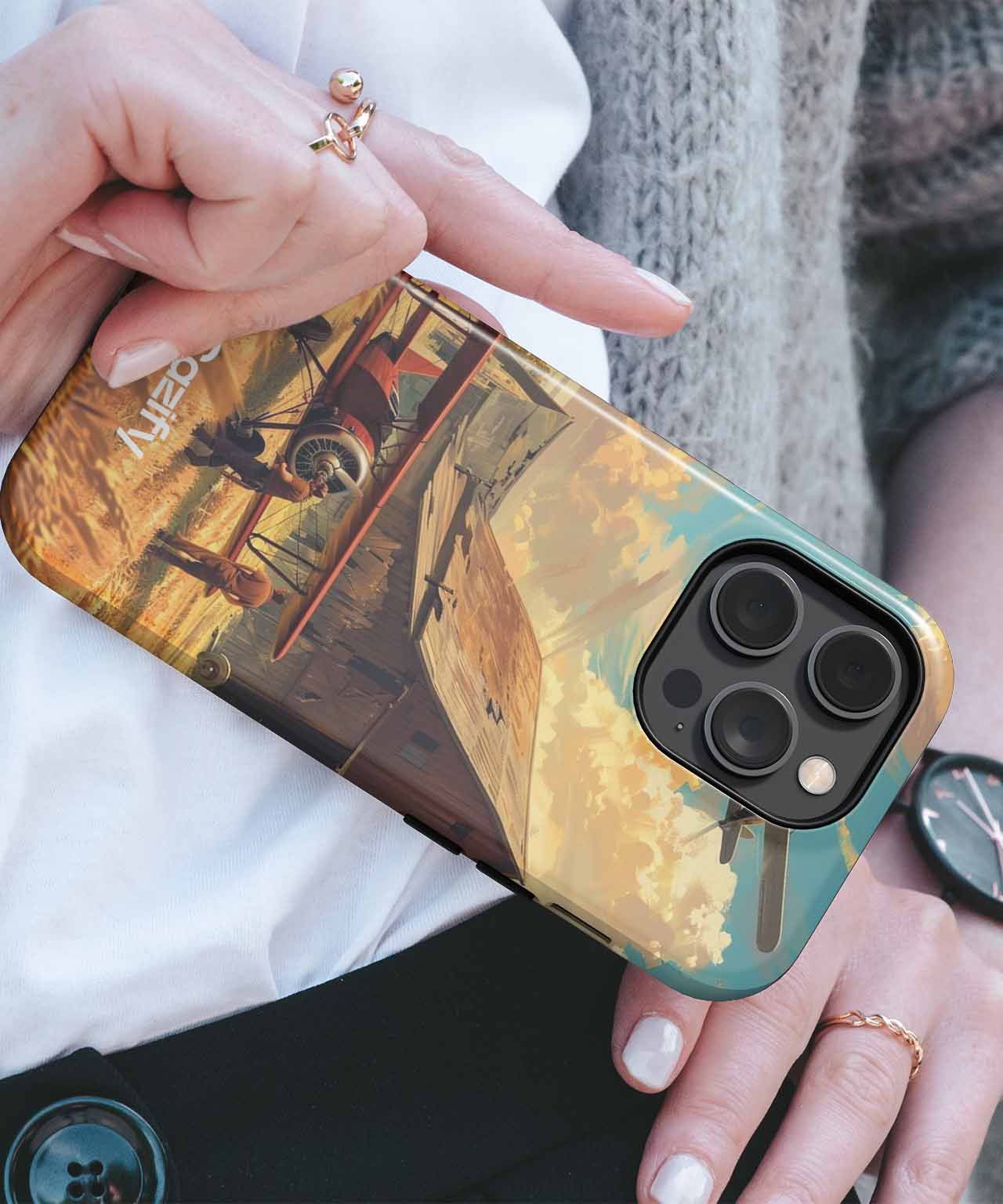 Flying High Above the Farmyard iPhone case Case Cazify - Delivery Canada