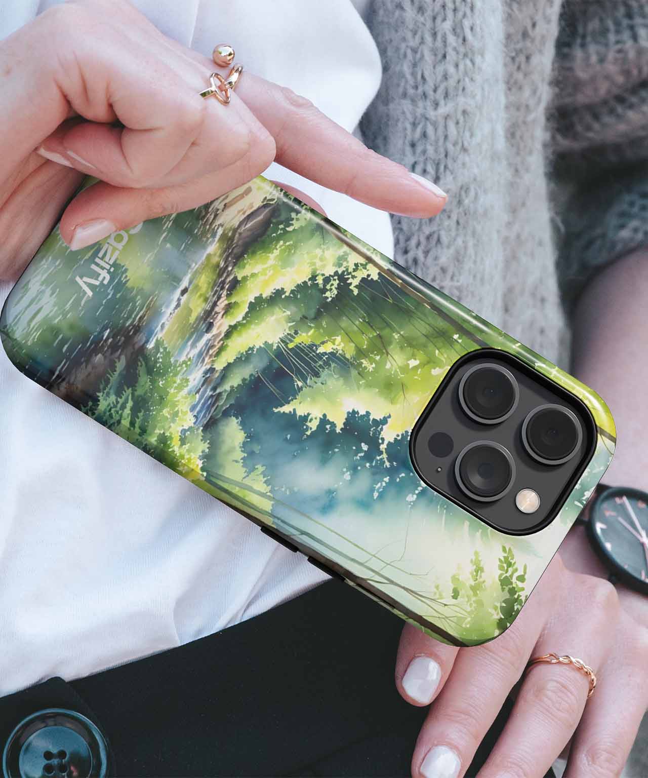 Forest Serenity with Gentle Waters iPhone case Case Cazify - Delivery Canada