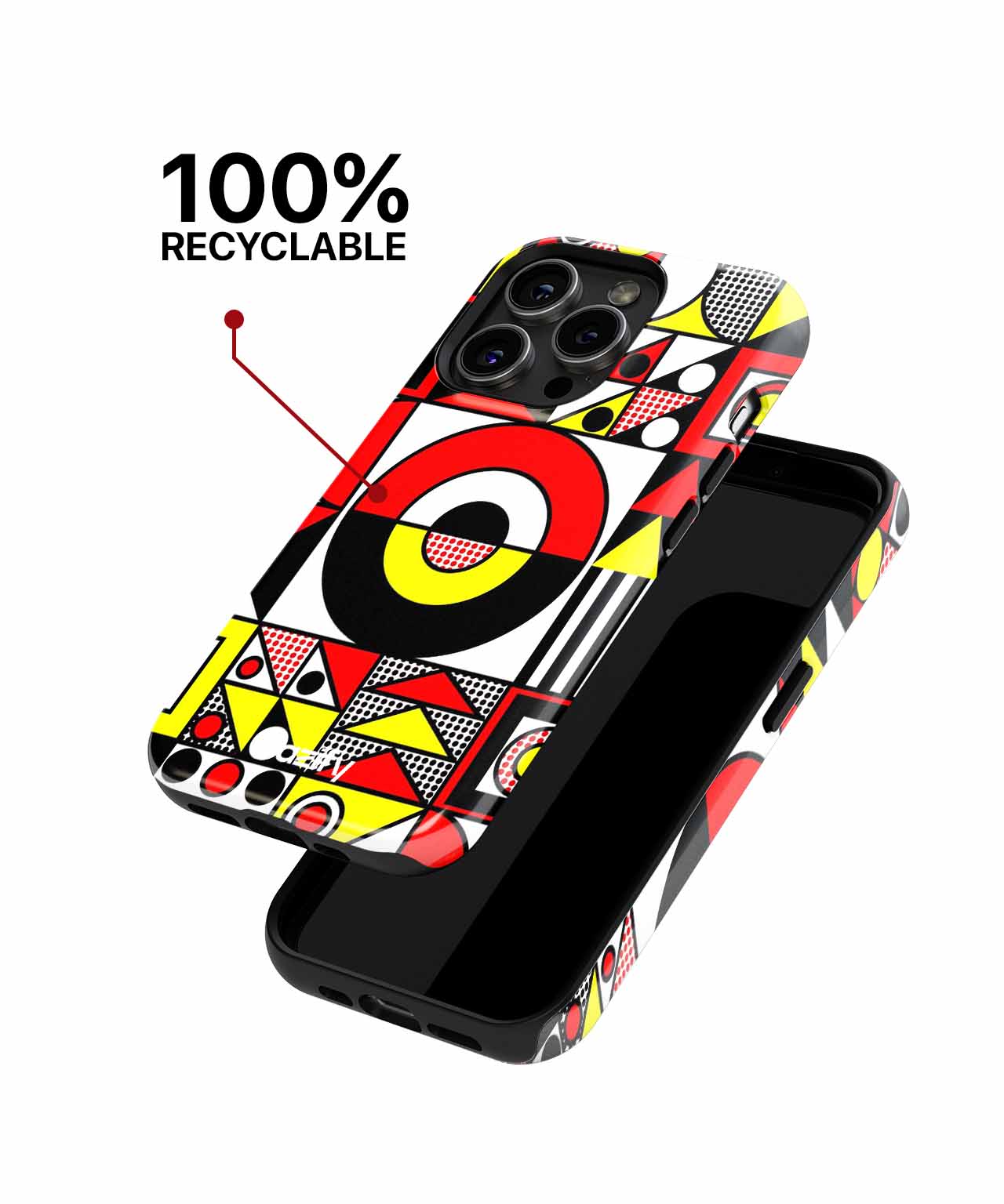 Funky Geometric Color Explosion iPhone case Case Cazify - Delivery Canada