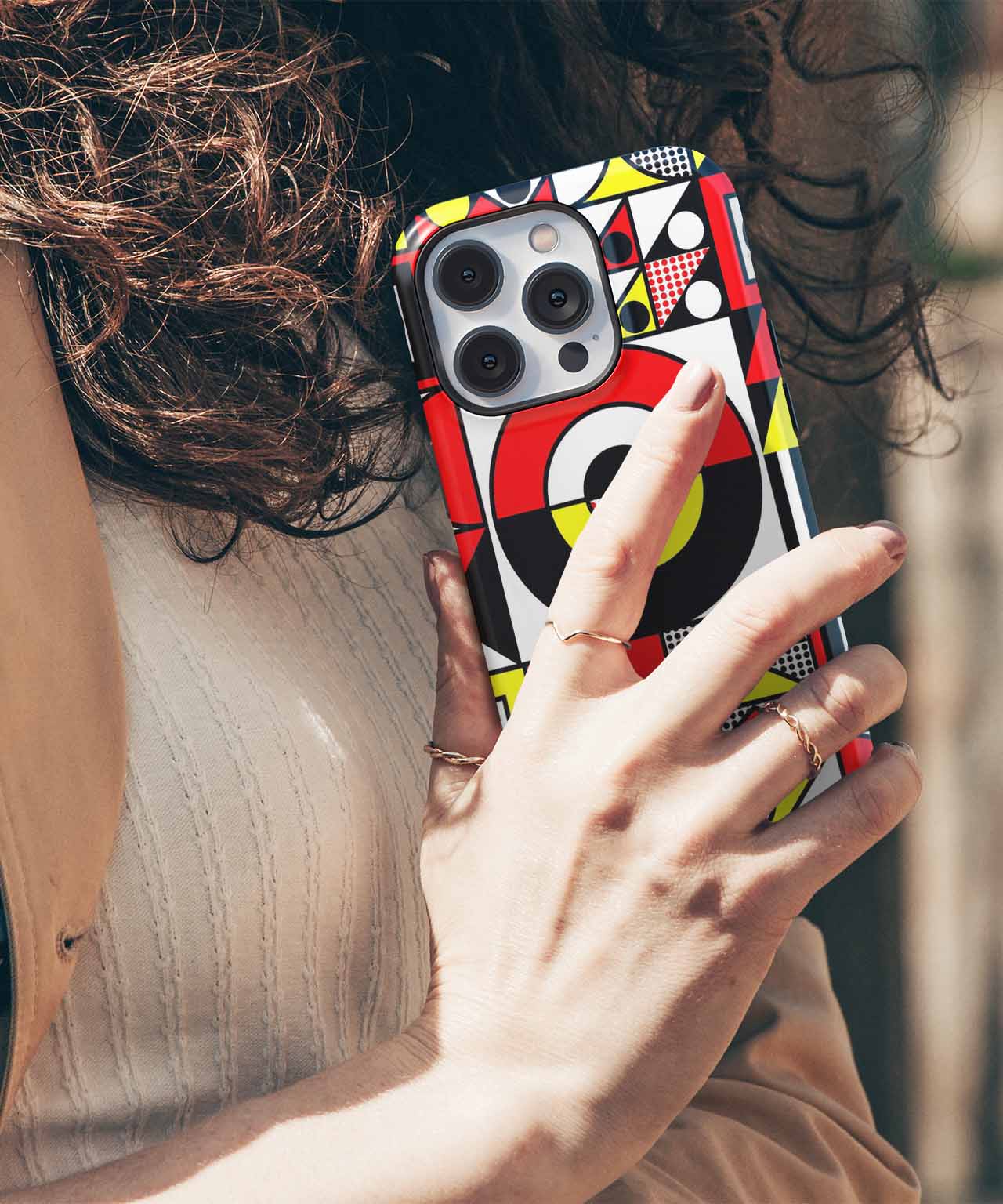 Funky Geometric Color Explosion iPhone case Case Cazify - Delivery Canada
