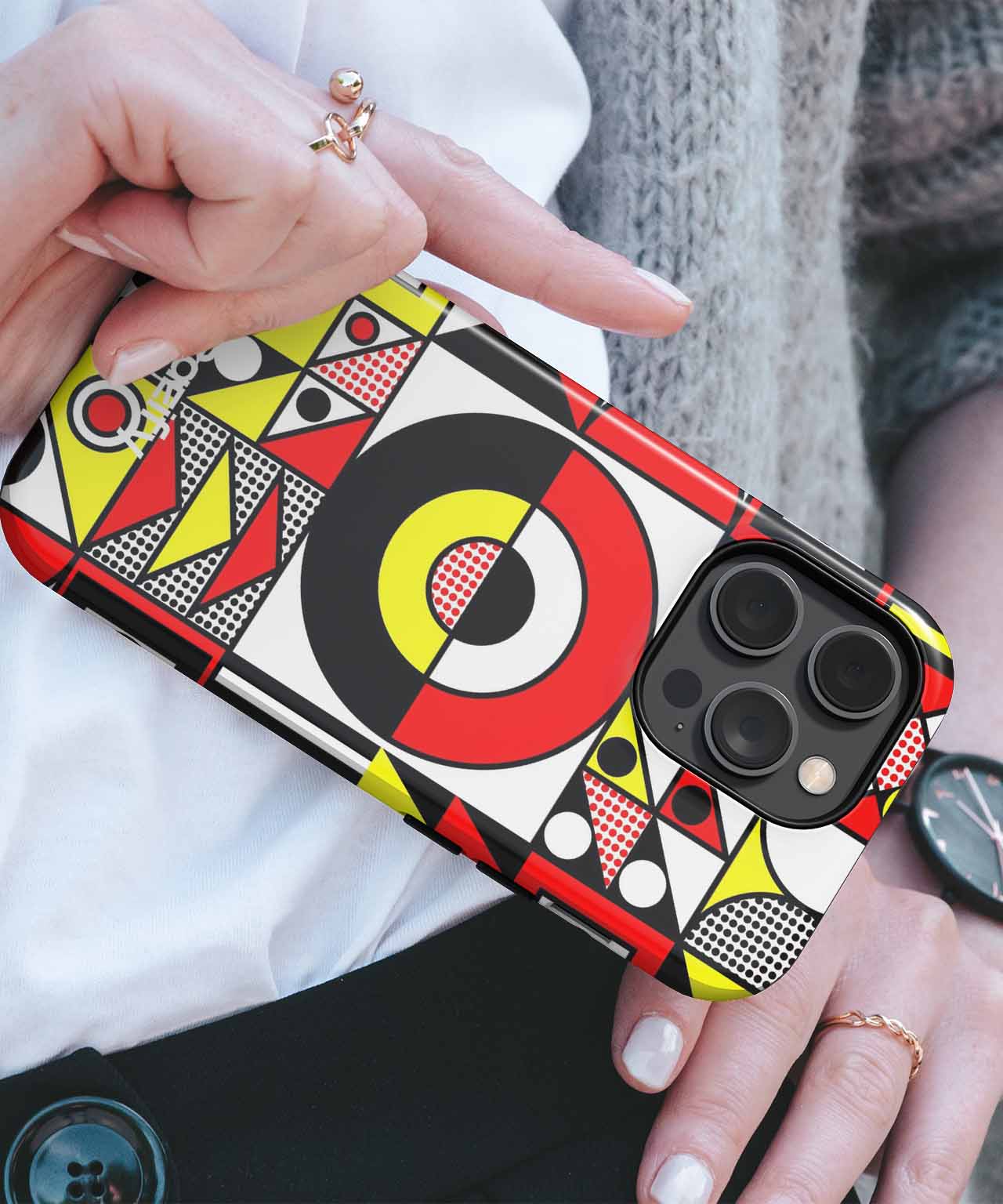 Funky Geometric Color Explosion iPhone case Case Cazify - Delivery Canada