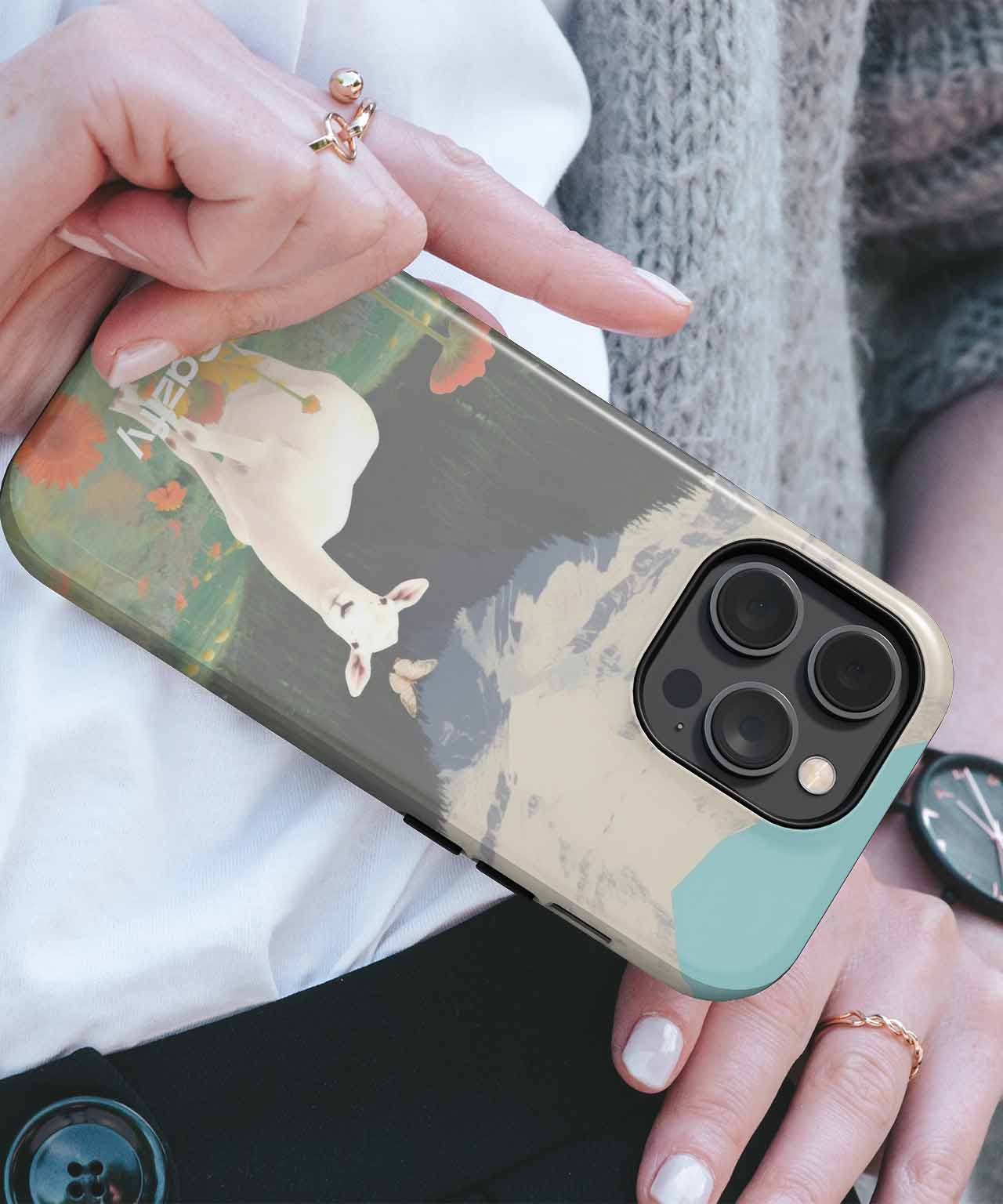 Gentle Goat in a Flowery Wonderland iPhone case Case Cazify - Delivery Canada