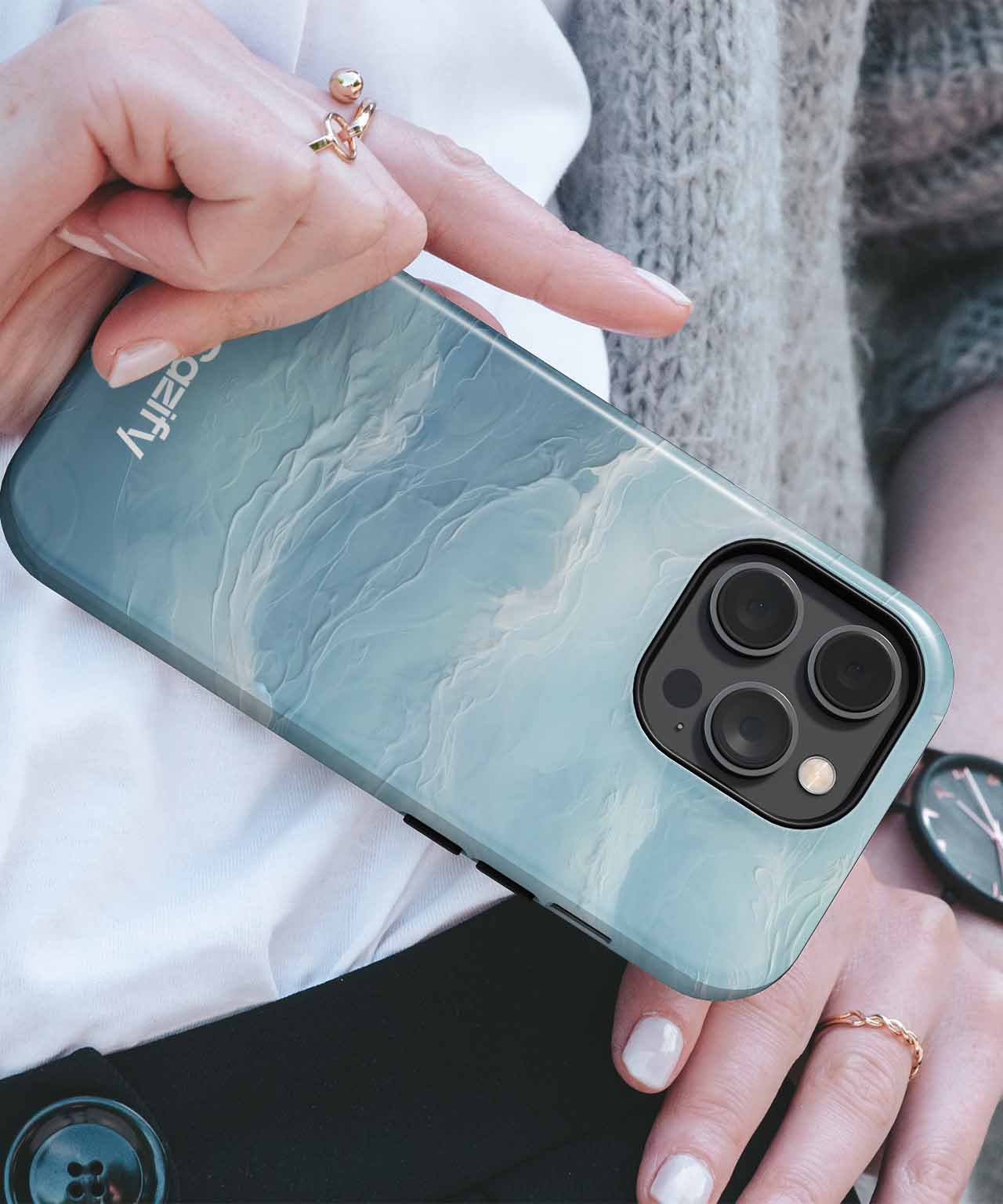 Gentle Ocean Waves Dancing Lightly iPhone case Case Cazify - Delivery Canada