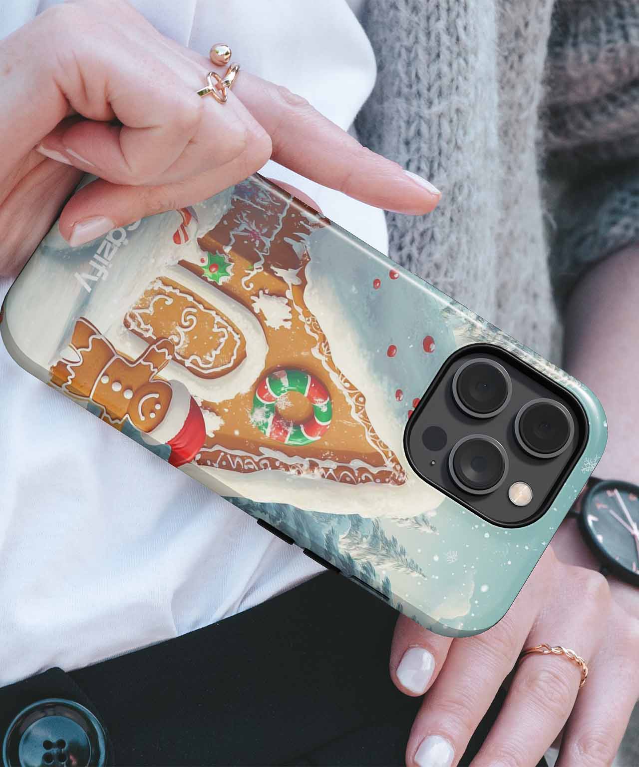 Gingerbread House of Winter Whimsy iPhone case Case Cazify - Delivery Canada