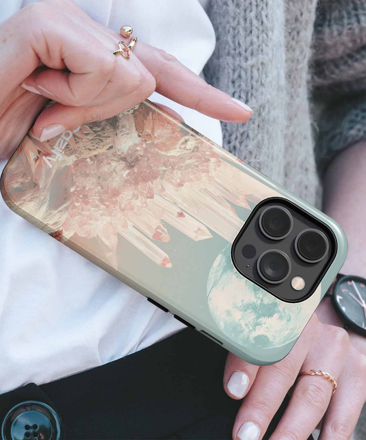 Glistening Crystals Under a Dreamy Moon iPhone case Case Cazify - Delivery Canada