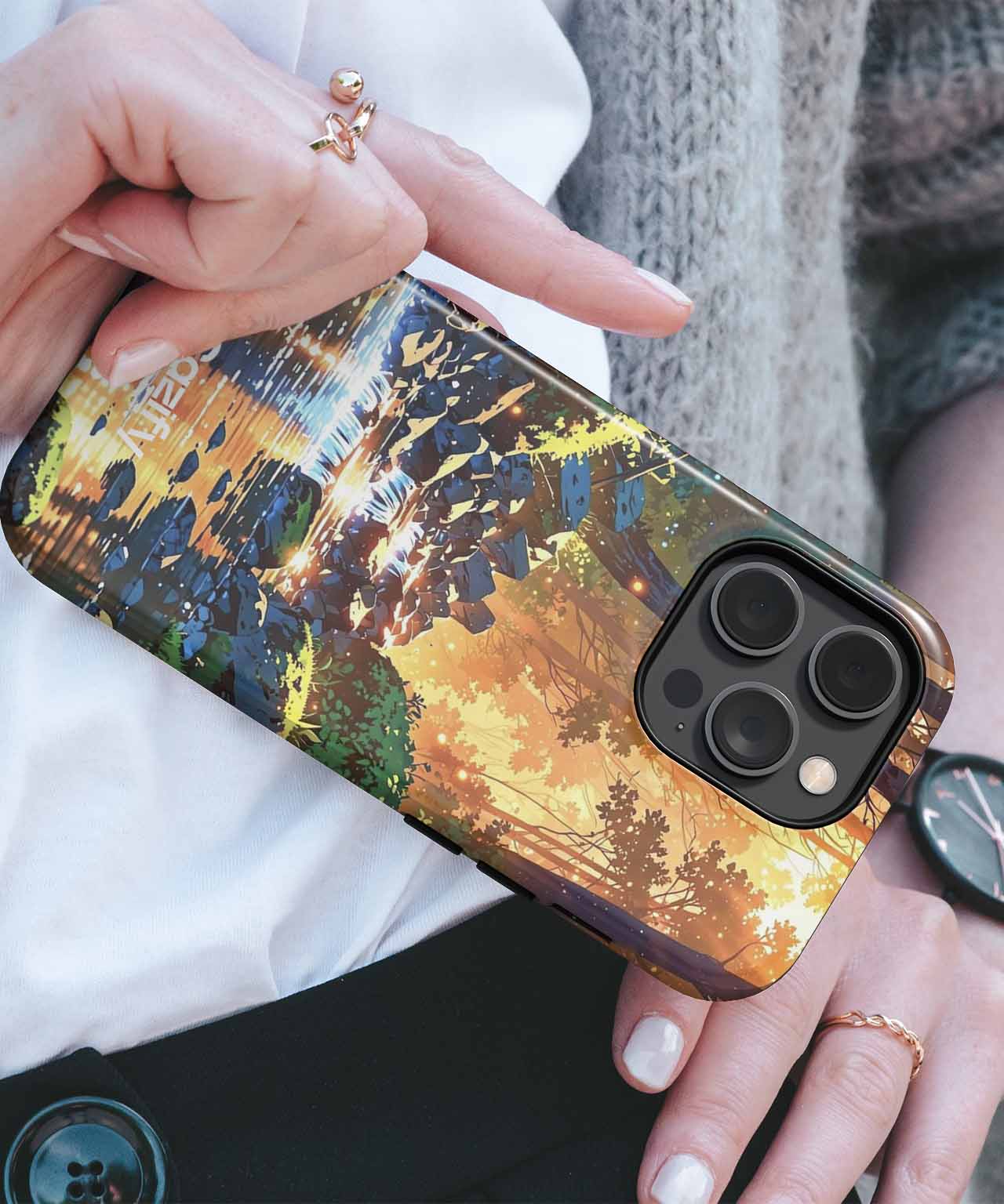 Glorious Sunlit Forest Stream iPhone case Case Cazify - Delivery Canada