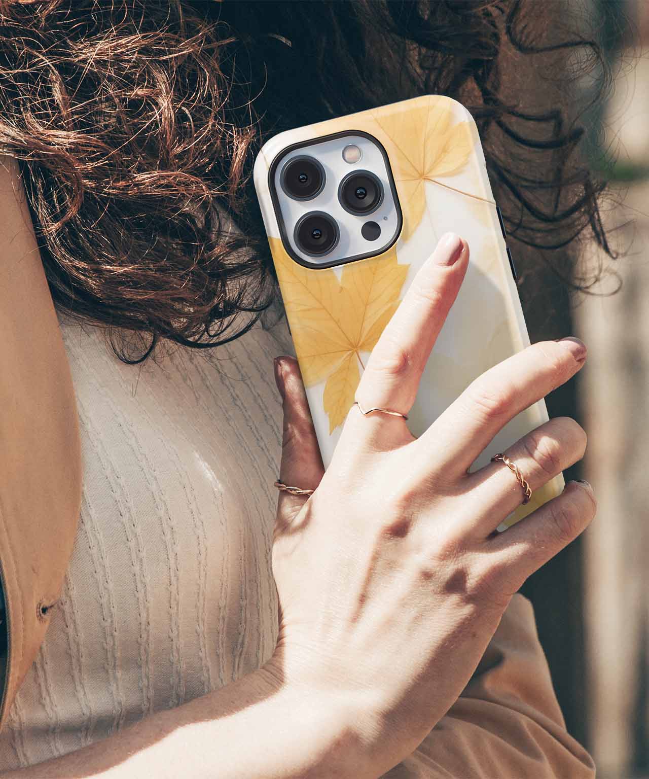 Golden Crunchy Leaves Dance Party iPhone case Case Cazify - Delivery Canada